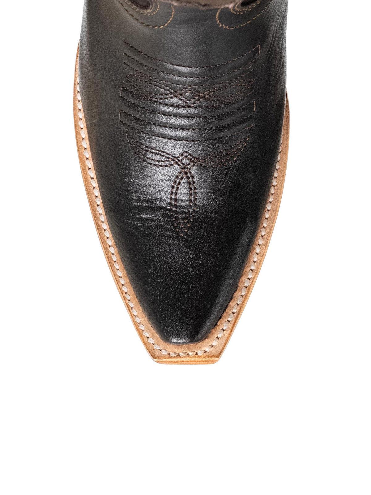 Brown Faux Suede And Vegan Leather Snip-Toe Embroidery Half-Zip Knee High Chic Cowgirl Boots