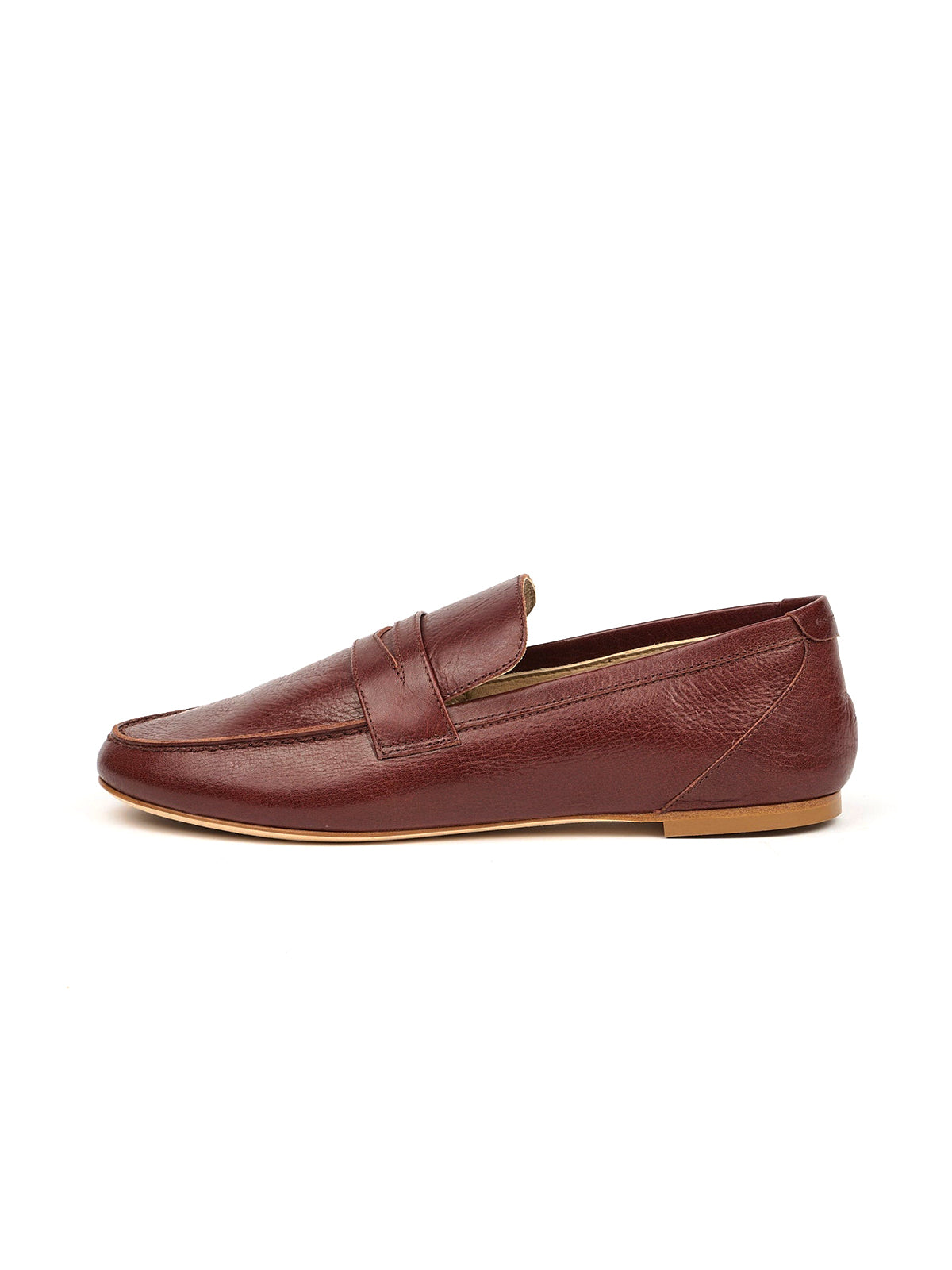 Round-Toe Slip-On Chic Loafers Flats - Burgundy