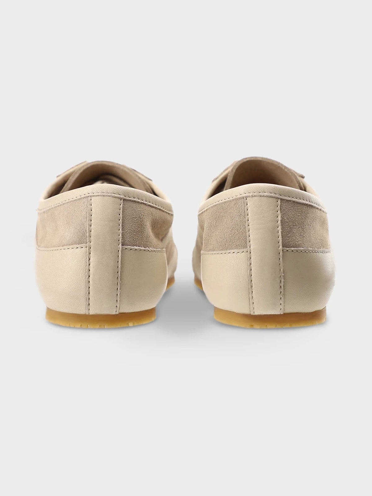 Square-Toe Classic Lace-Up Chic Flats Sneakers - Sand