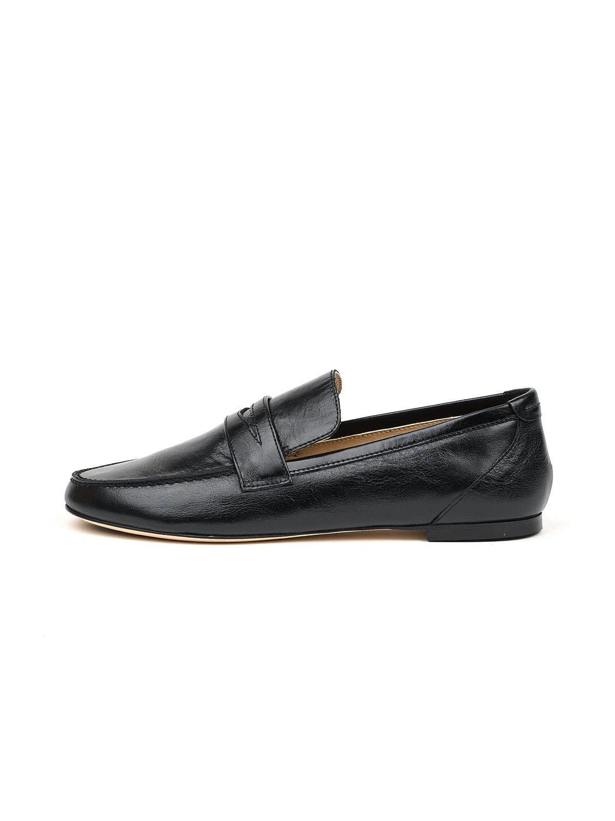 Round-Toe Slip-On Chic Loafers Flats - High Black