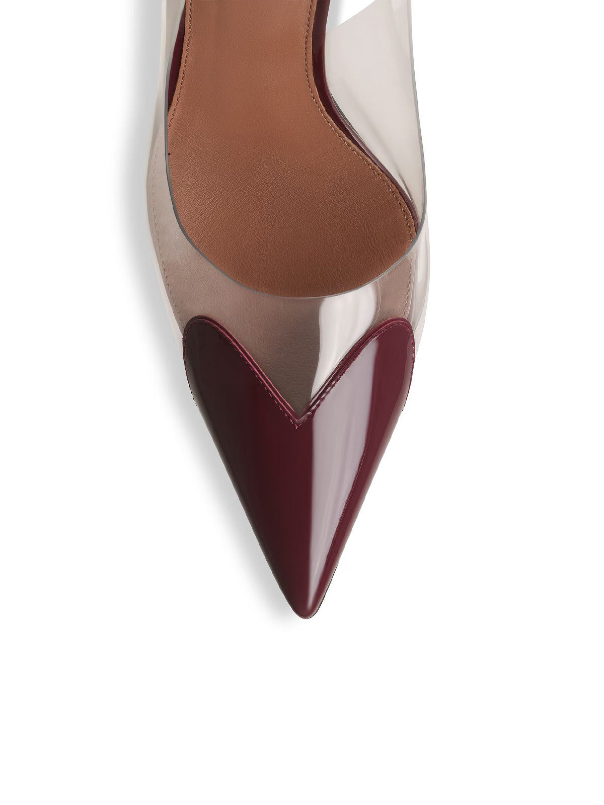 Patent Green And TPU Transparent Film Pointed-Toe Slingback High Heels
