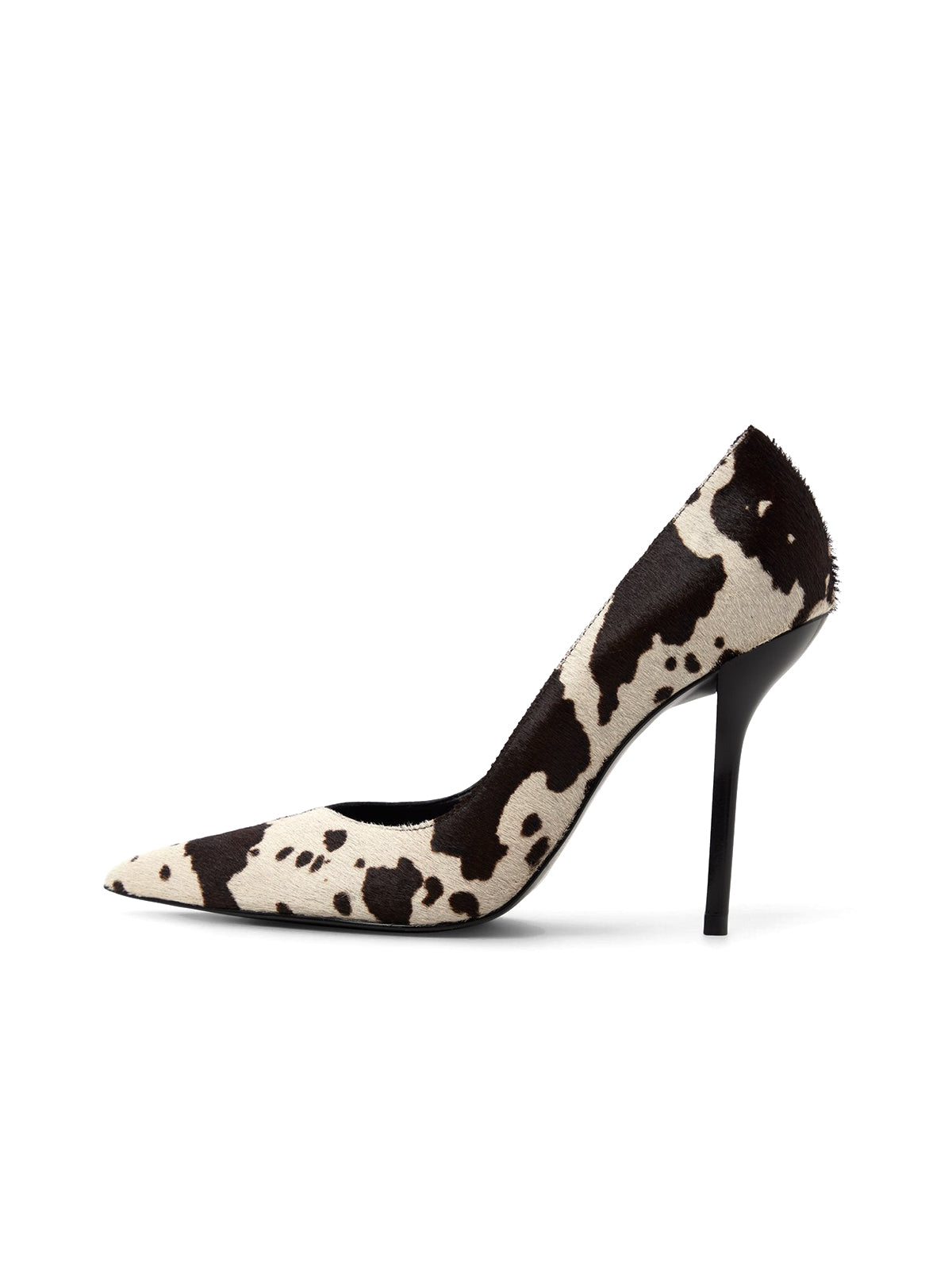 Cow Print Pointed-Toe Classic Backless High Heels