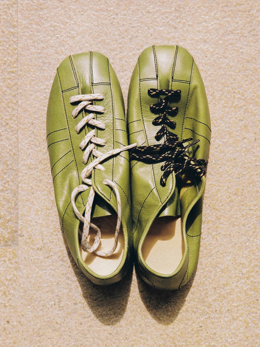 Square-Toe Classic Lace-Up Chic Flats Sneakers - Olive Green