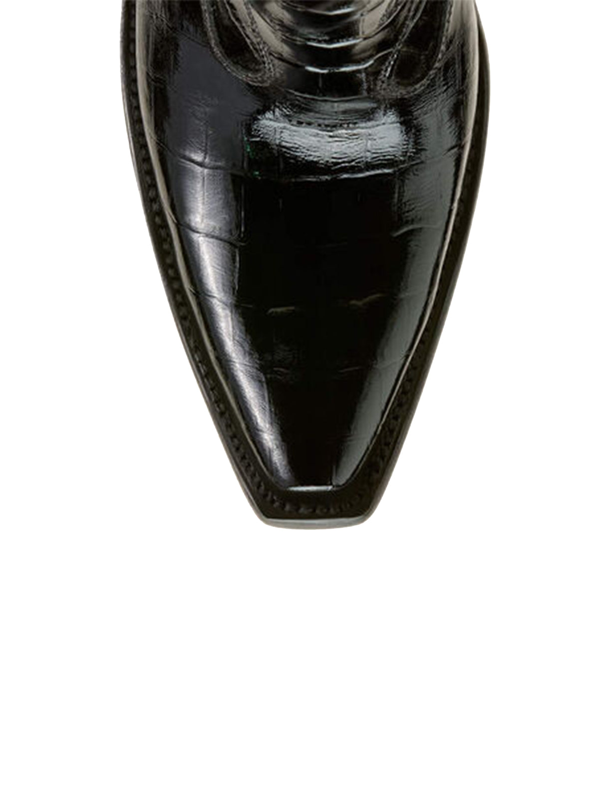 Dark Red Stone-Print Snip-Toe Full-Zip Ankle Cowgirl Boots