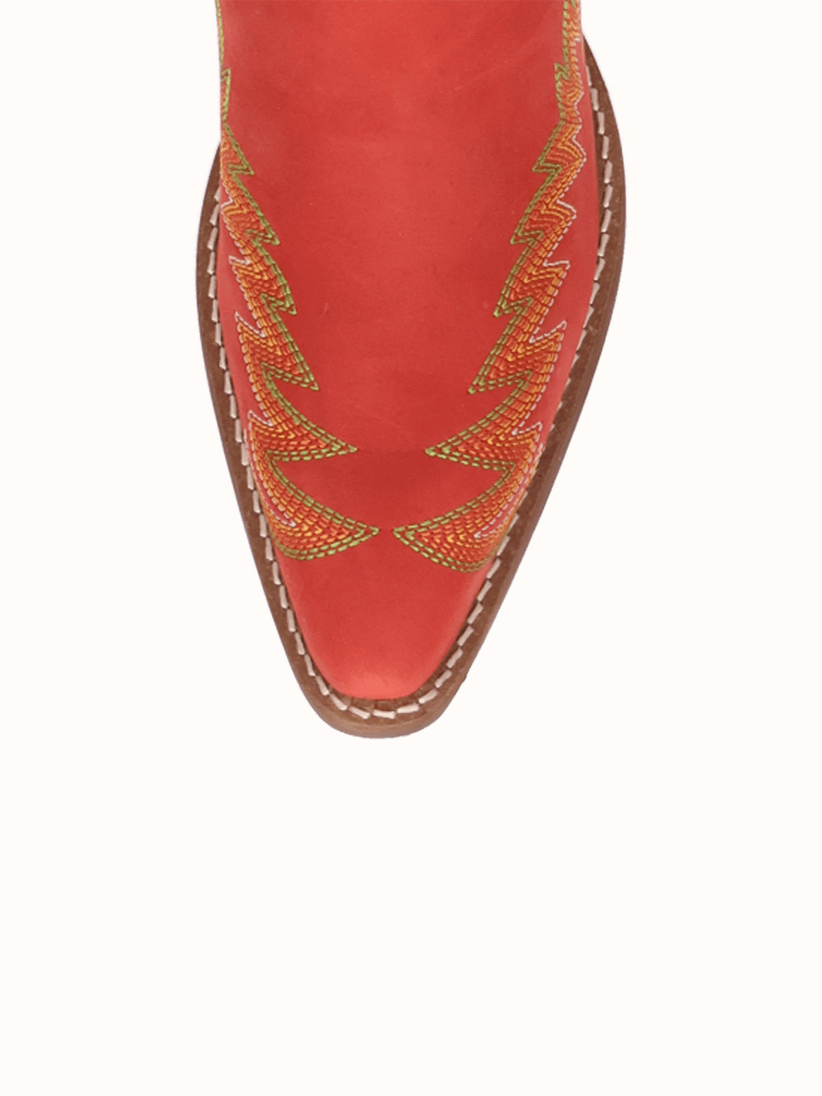 Red Snip-Toe Chic Flame Embroidery Sleek Mid Calf Cowgirl Boots