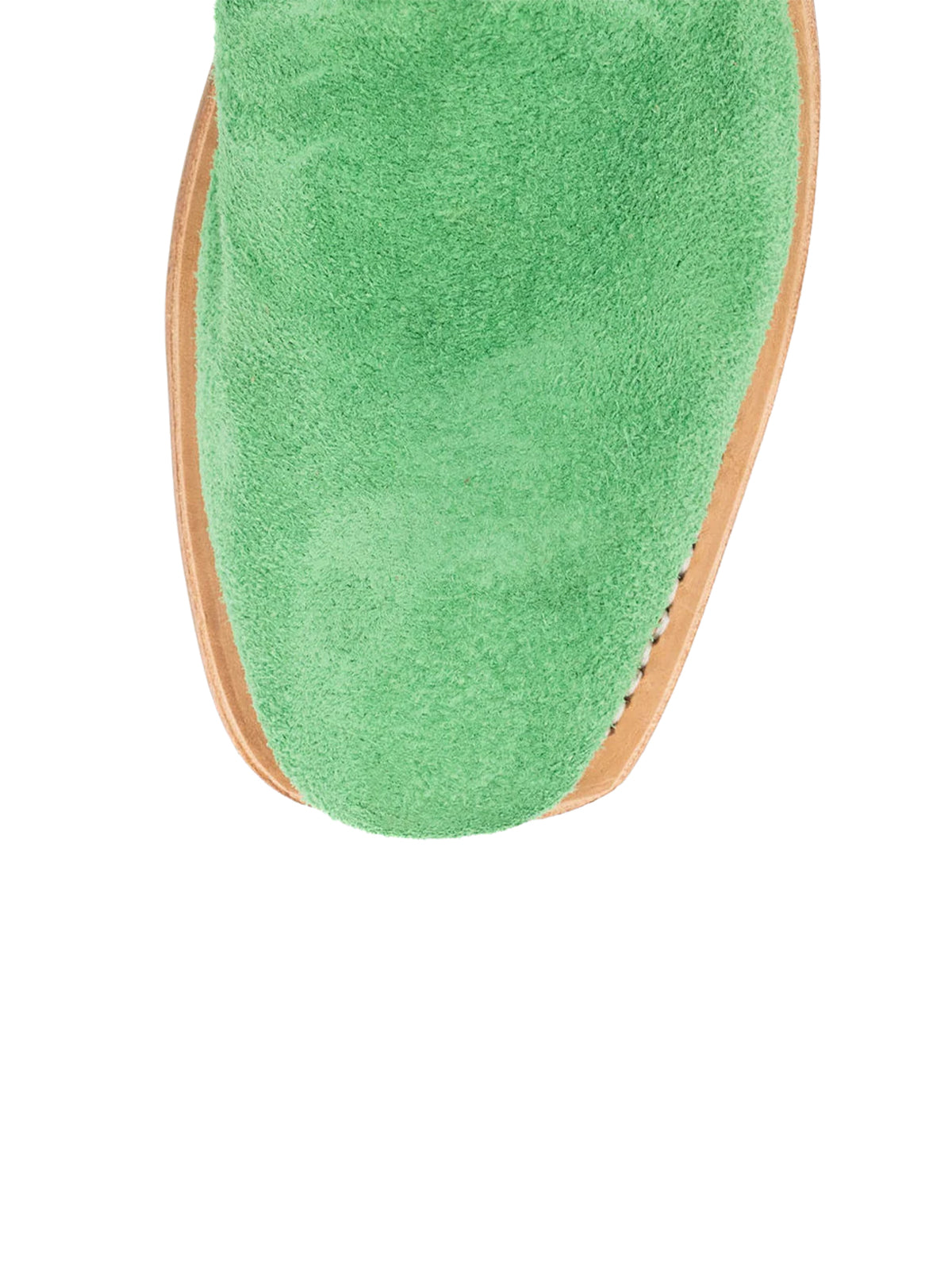 Contrast White And Green Square-Toe Classic Embroidery Mid Calf Cowgirl Boots