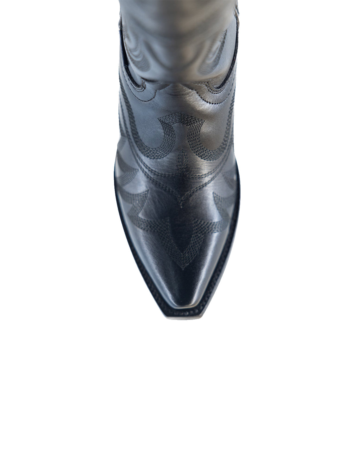 Dark Purple Snip-Toe Classic Embroidery Mid Calf Cowgirl Boots