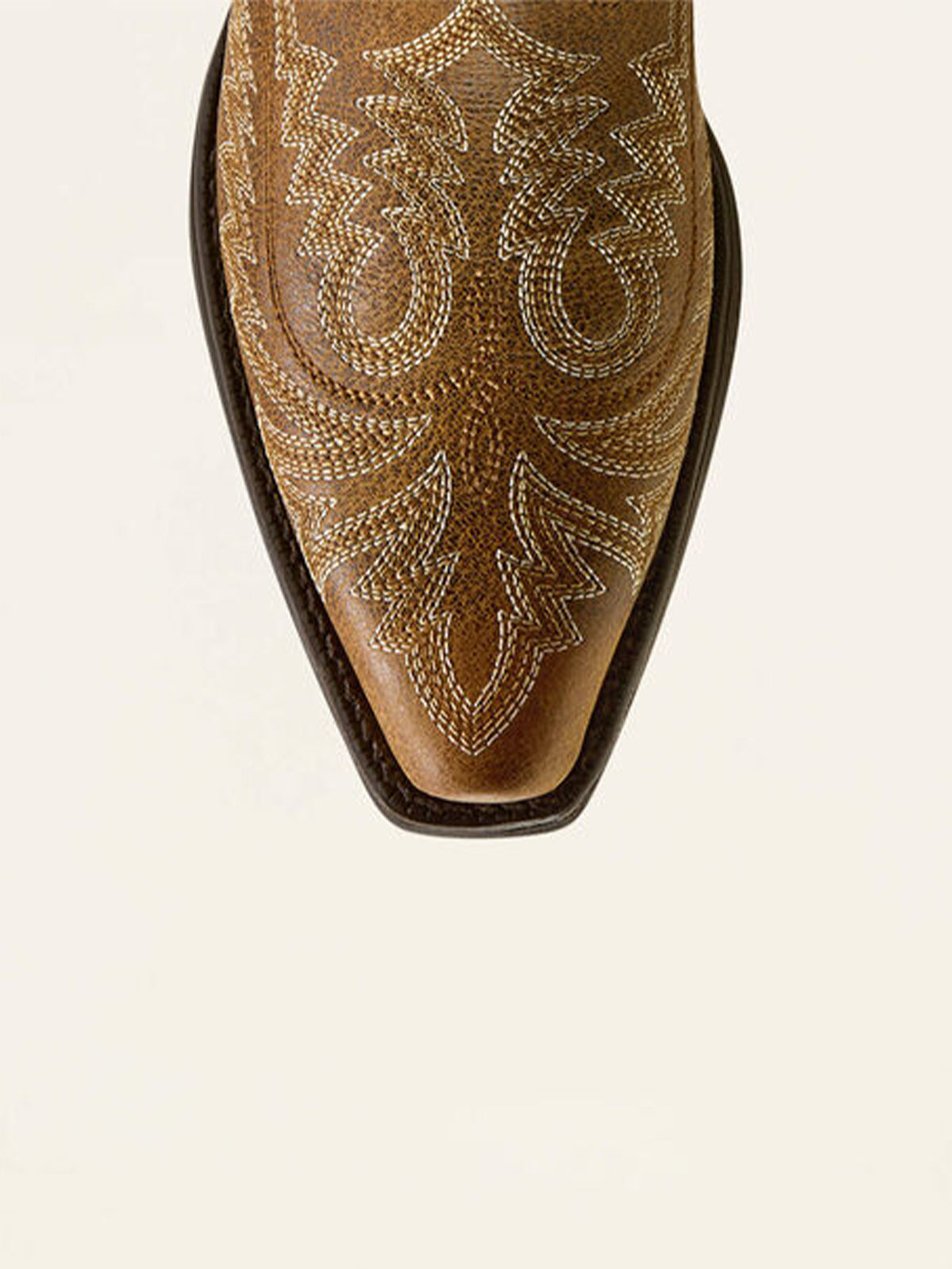 Brown Snip-Toe Western Embroidery Mid Calf Cowgirl Boots For Women