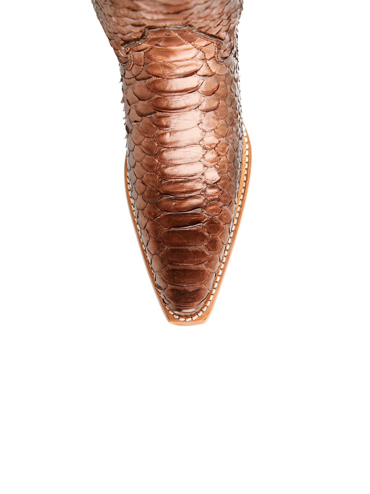 Brandy Snakeskin Print Snip-Toe Sleek Wide Calf Knee High Cowgirl Boots