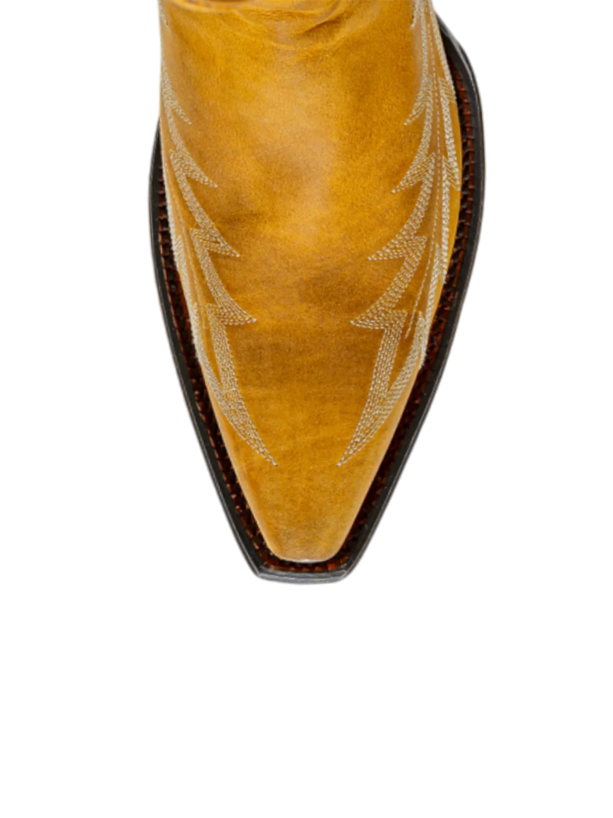 Champagne Snip-Toe Wide Calf Embroidery Knee High Cowgirl Boots