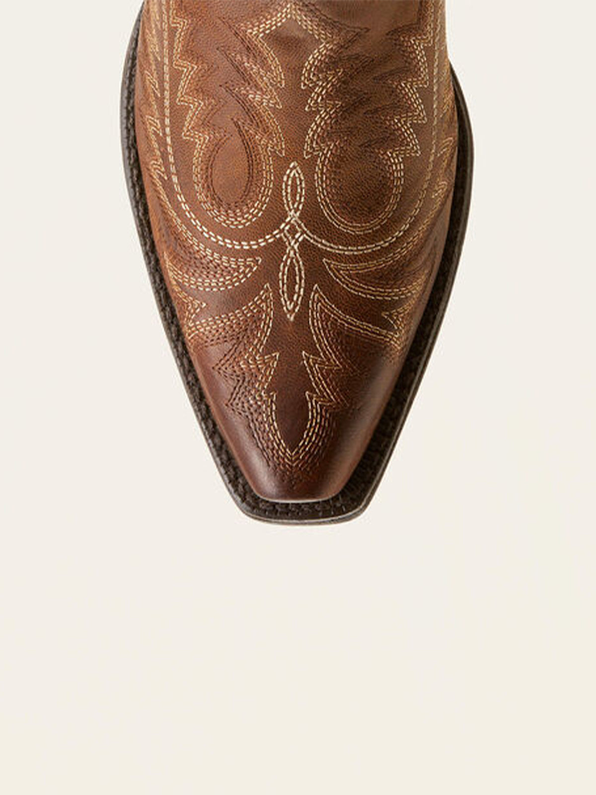 Tan Snip-Toe Western Embroidery Mid Calf Cowgirl Boots For Women