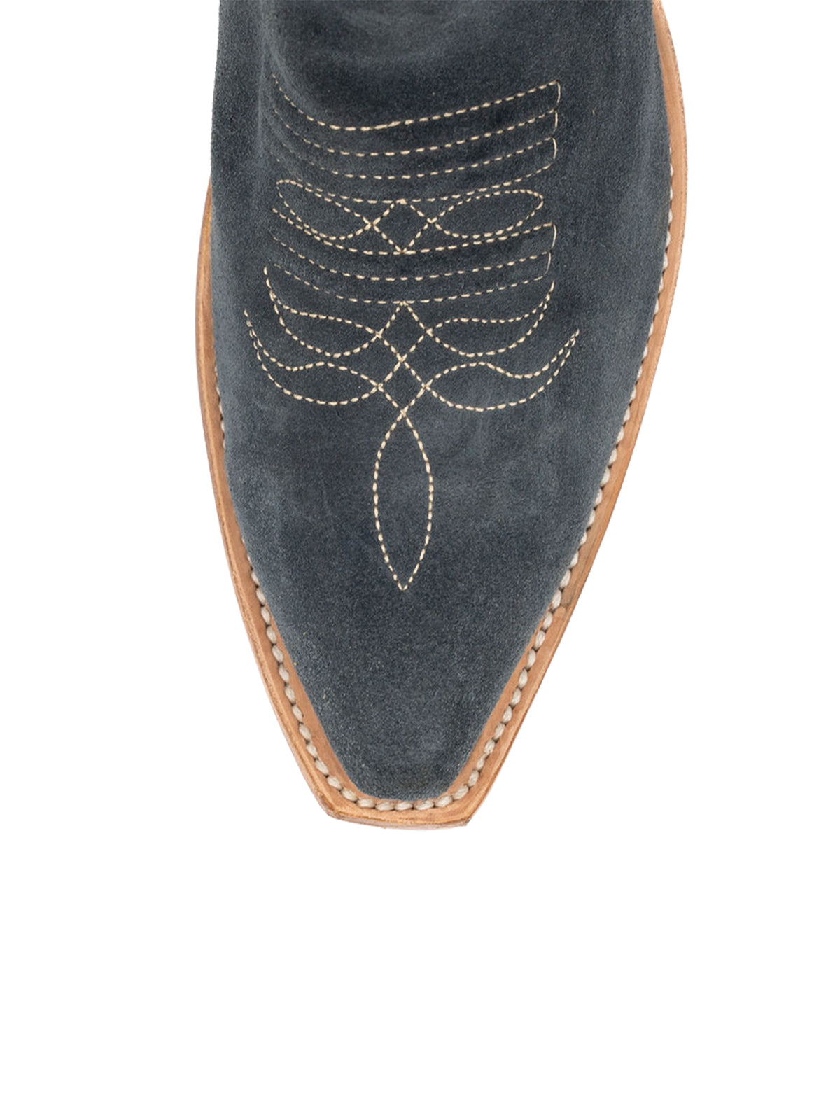 Purple Snip-Toe Classic Embroidery Sleek Mid Calf Cowgirl Boots