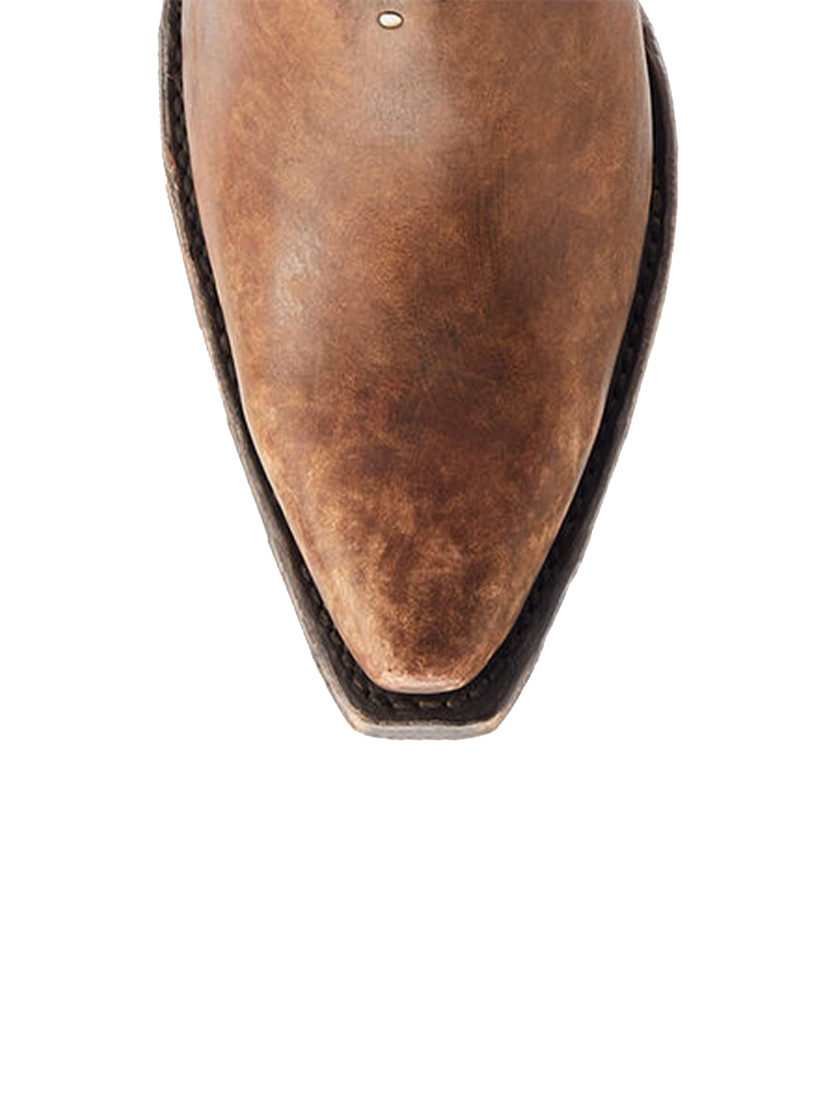 Distressed Brown Snip-Toe Studded Cowgirl Short Ankle Western Boots