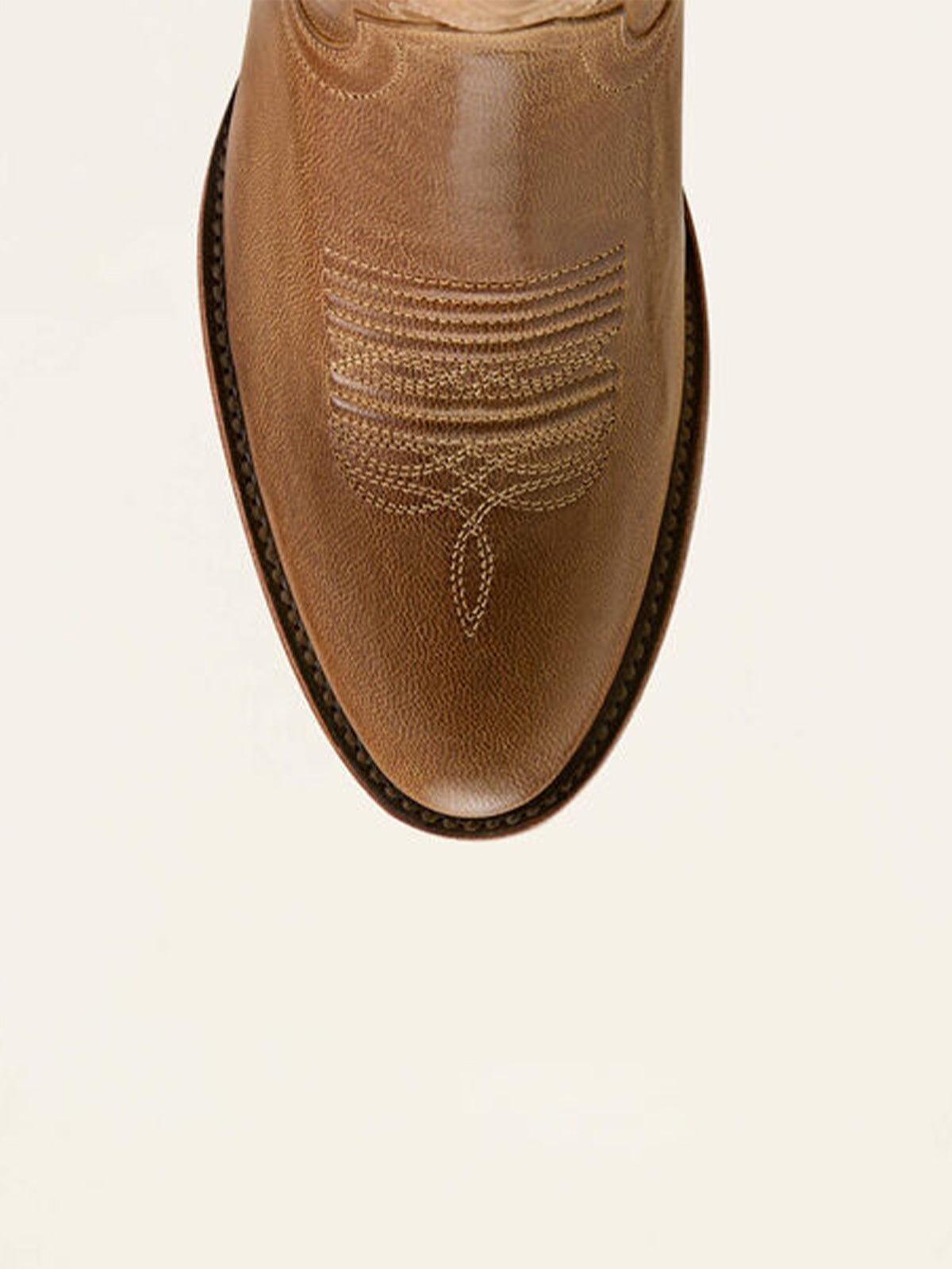 Brown Round-Toe Delicate Embroidery Chic Mid Calf Cowgirl Boots