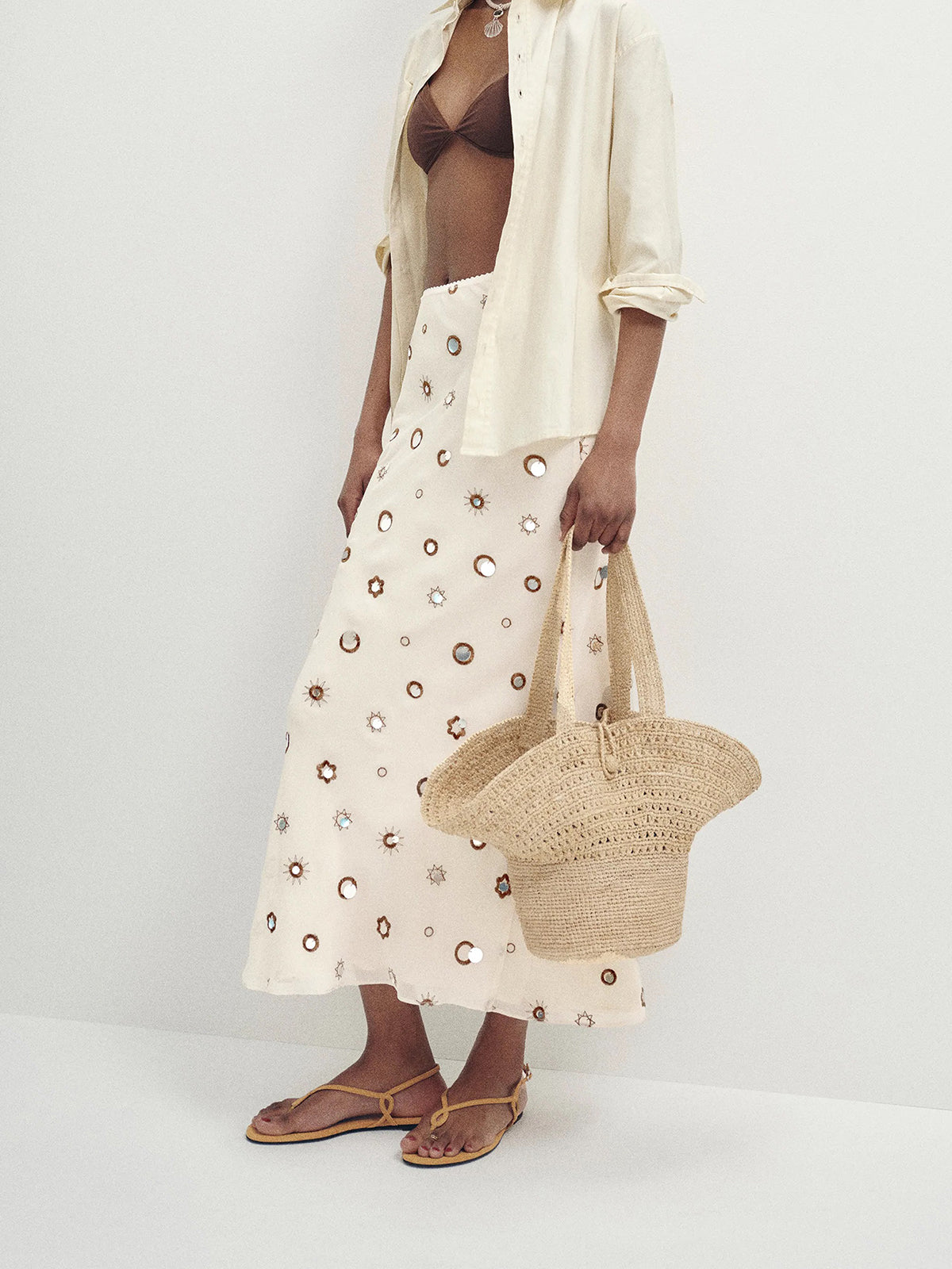 Brown Faux Suede Round-Toe Strappy And Ankle Strap Sandals Flats