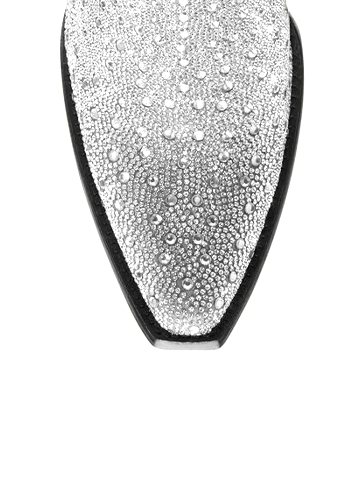 Sliver Faux suede Glitz Almond-Toe Cowgirl Short Ankle Western Boots