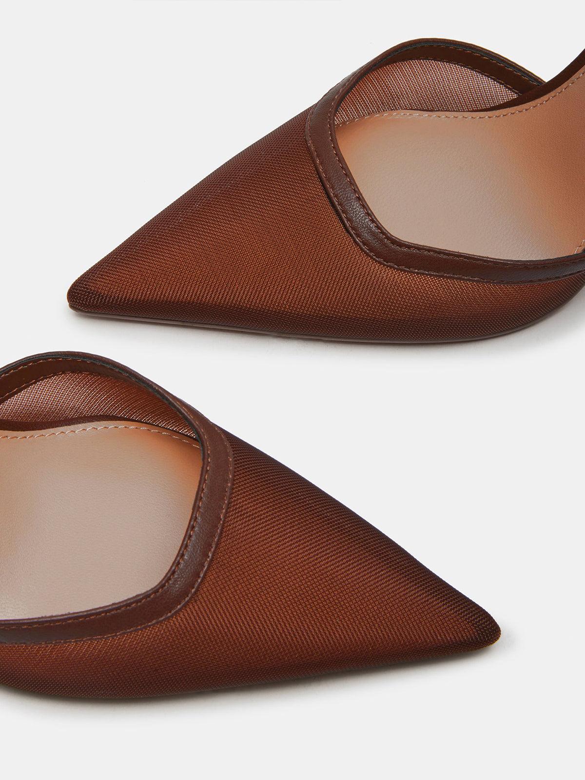 Mesh Pointed-Toe Ankle Strap Pumps High Heels - Green