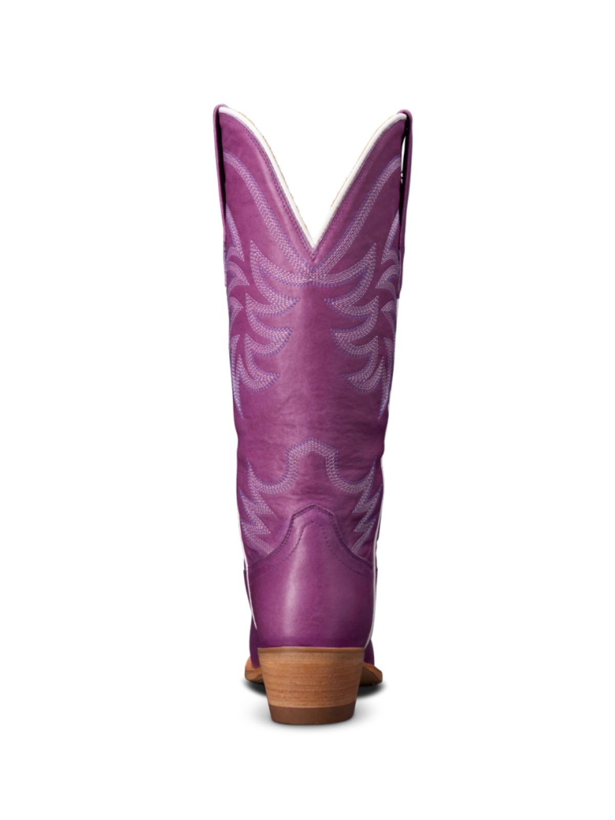 Violet Embroidery Snip-Toe Wide Mid Calf Tall Western Boots For Women