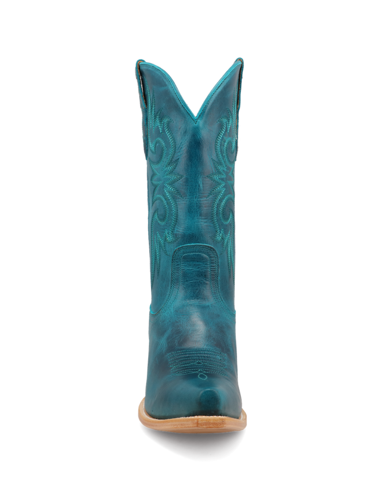 Teal Embroidery Snip-Toe Western Tall Boots Wide Mid Calf Cowgirl Boots