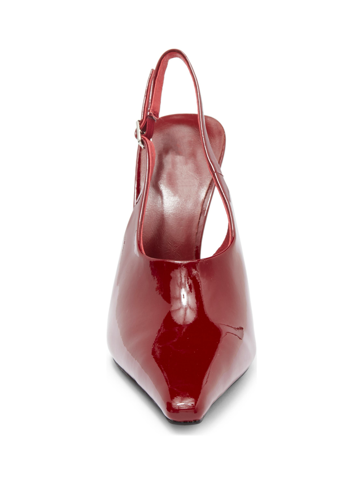 Red Patent Leather Pointed-Toe Slingback Pump High Heels