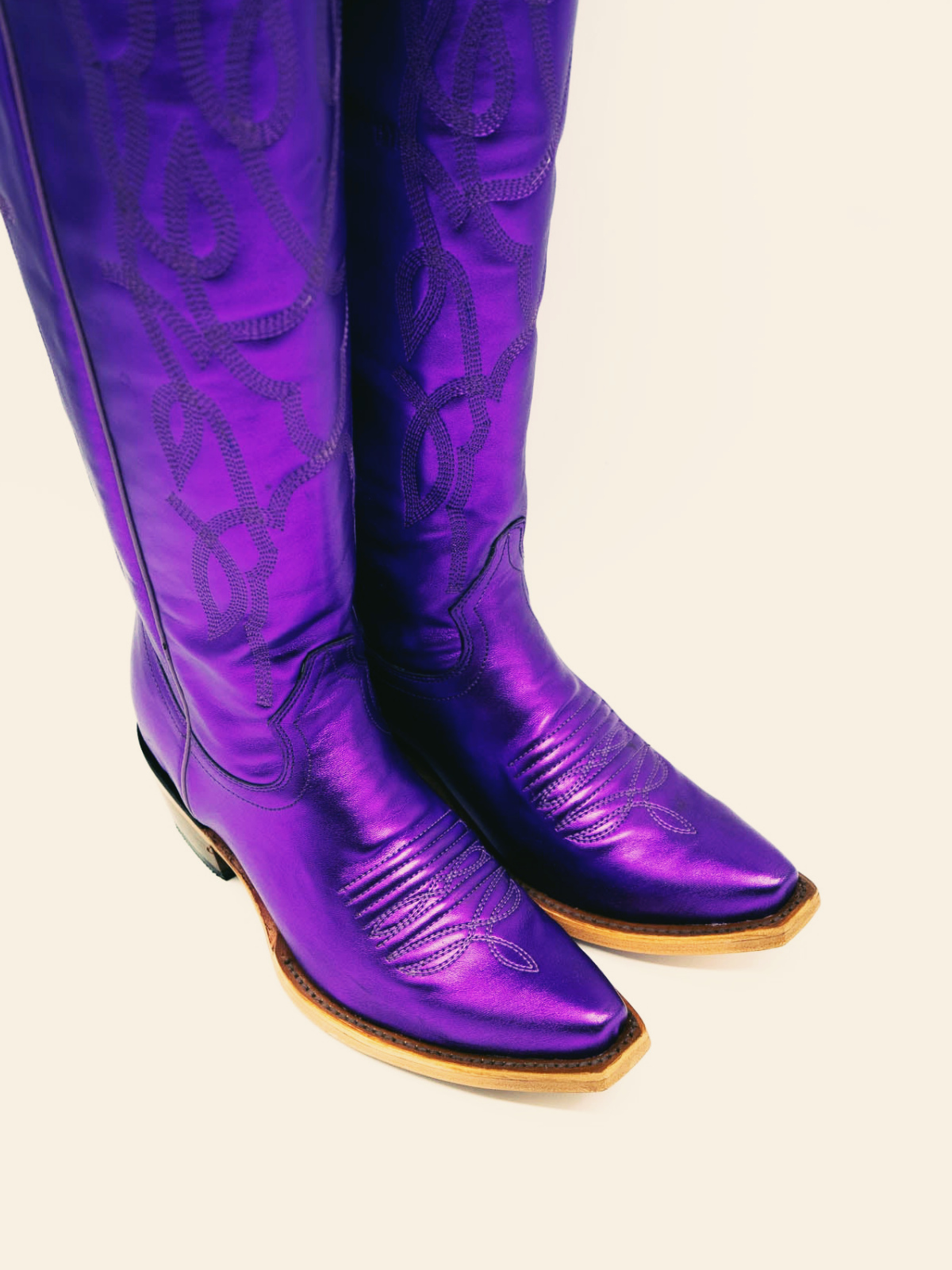 Purple wide calf boots shop