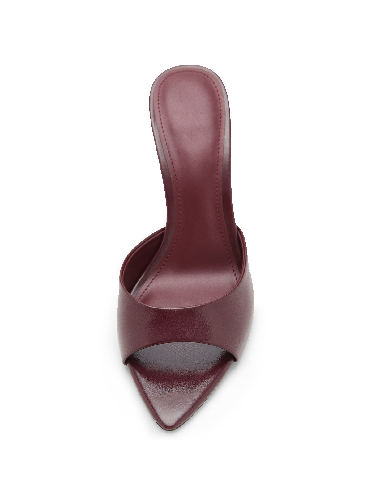 Burgundy Pointed-Toe Simple High Heels Sandals