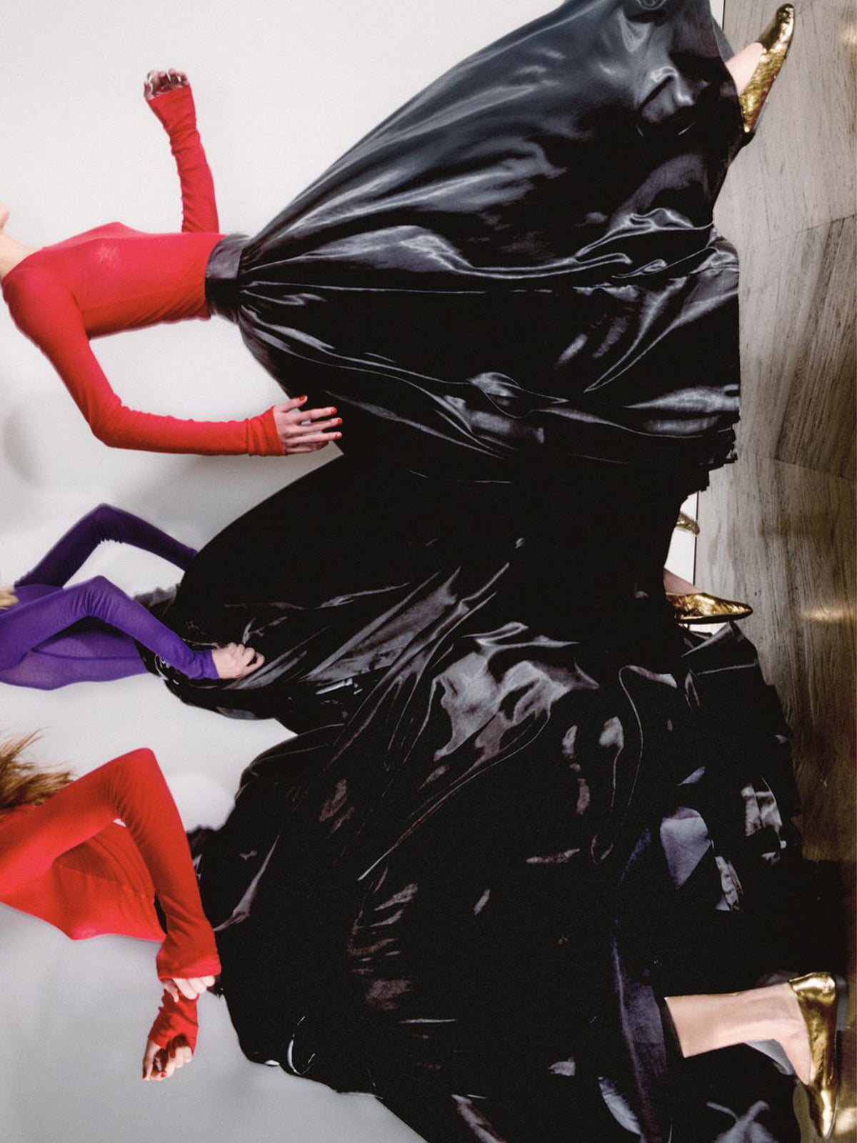 Metallic Gold Round-Toe Slip-On Ballet Flats