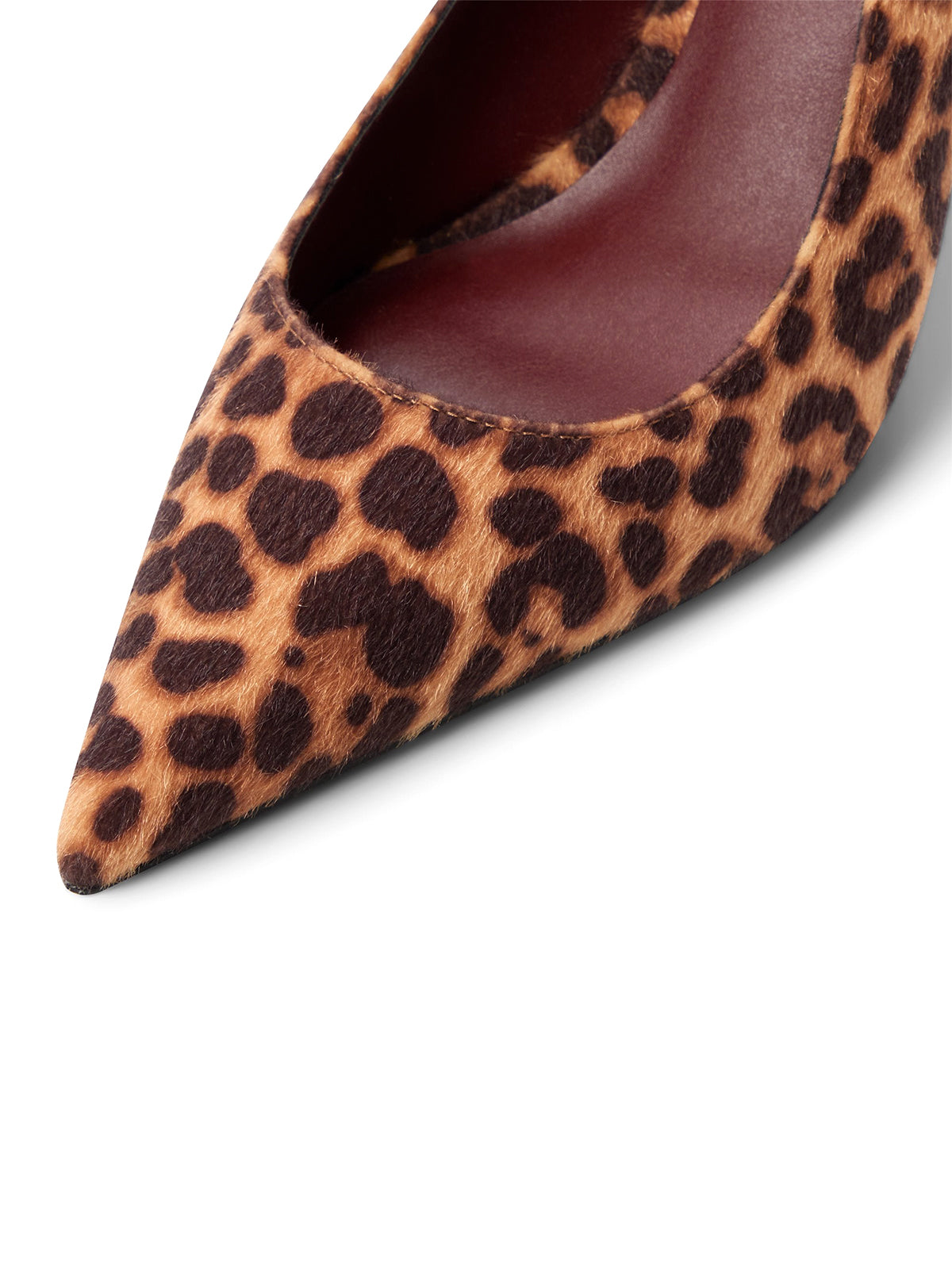 Leopard Faux Suede Pointed-Toe Classic Kitten Heels With Slingback