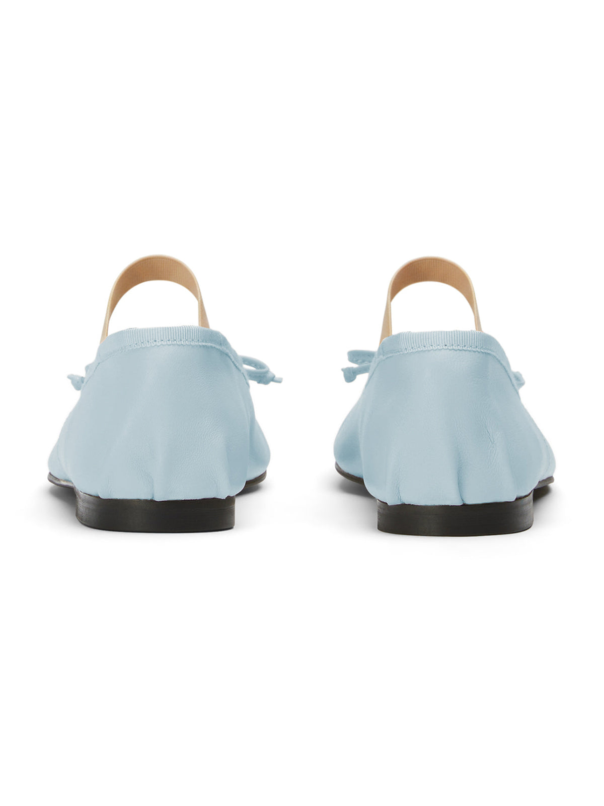 Sky Blue Round-Toe Front Bow Mary Jane Stylish Ballet Flats