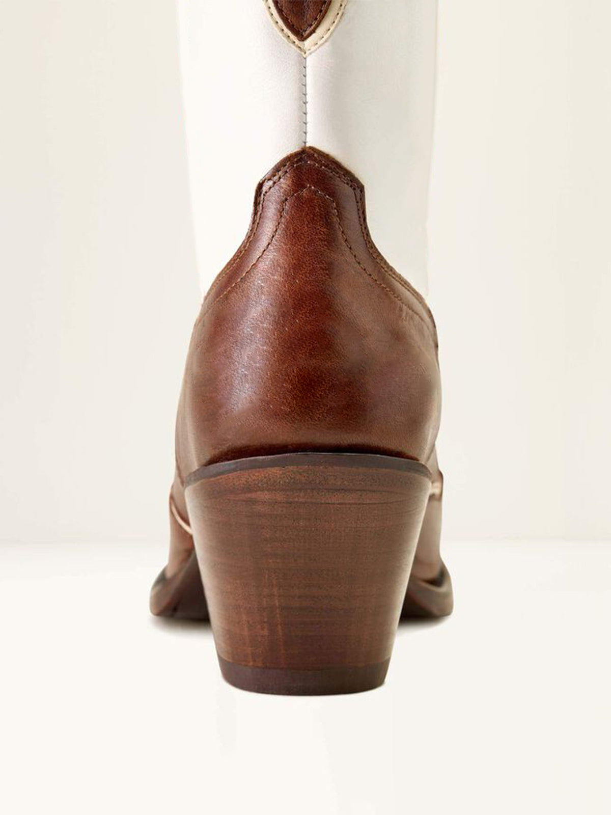 Metallic Mocha Brown Pointed-Toe Applique Western Mid Calf Boots