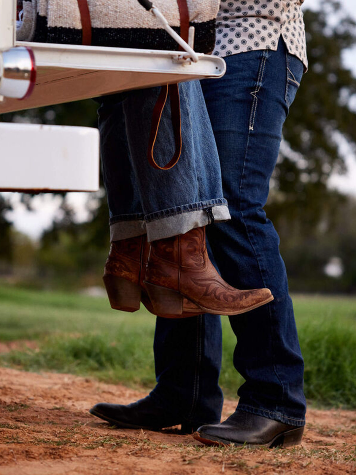 Caramel Brown Stitch Almond-Toe Cowgirl Short Ankle Western Boots