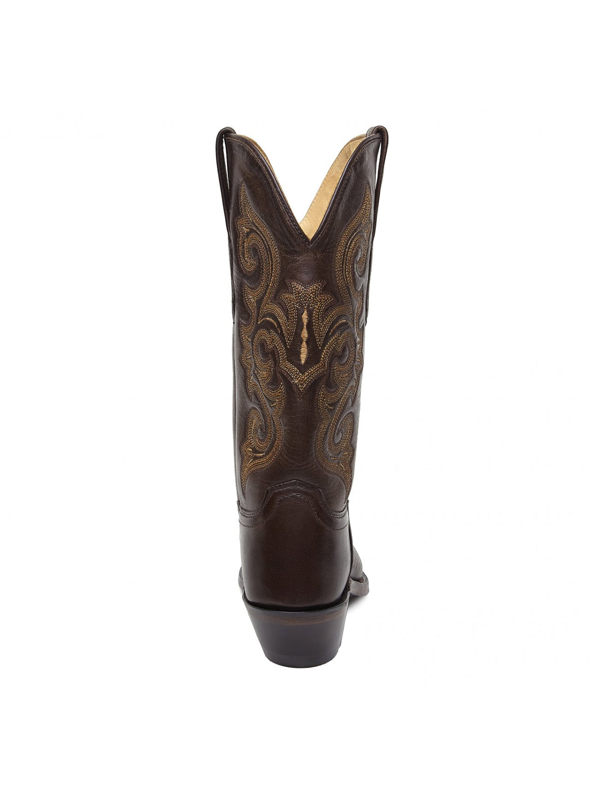 Chocolate Snip-Toe Exquisite Embroidery Cowgirl Mid Calf Western Boots