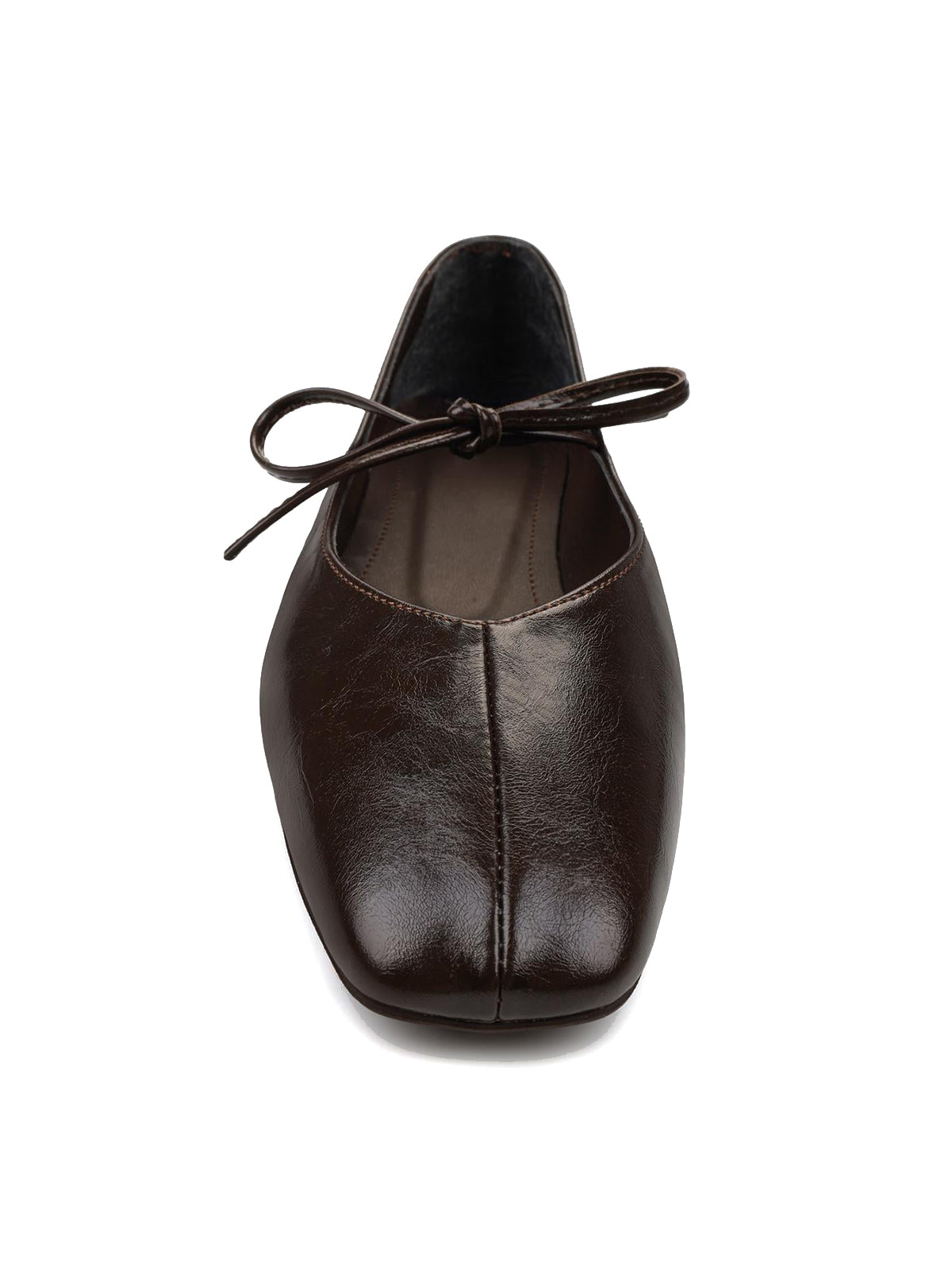 Burgundy Square-Toe Chic Bridge Strap Slip-On Stylish Flats