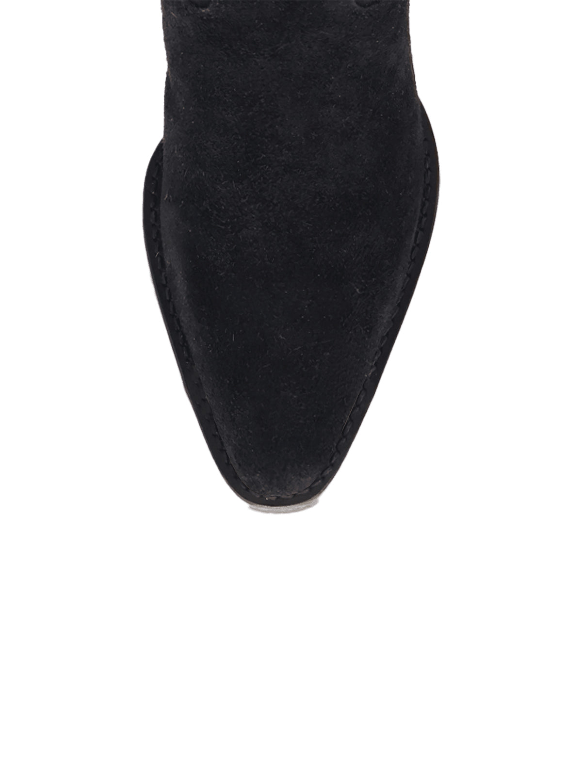 Black Faux Suede Contrast Cow Print Snip-Toe Ankle Cowgirl Boots