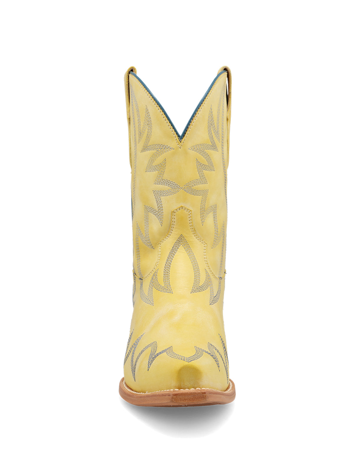 Yellow Snip-Toe Western Embroidery Ankle Cowgirl Classic Boots