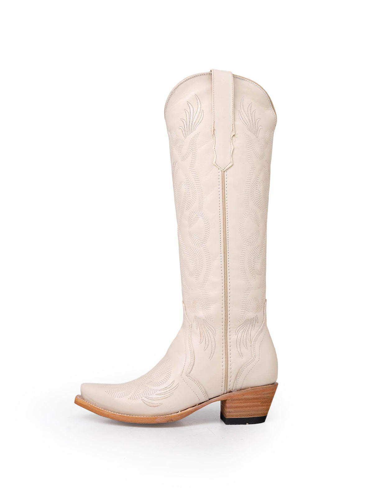 Bone Western Snip-Toe Wide Calf Knee High Cowgirl Boots