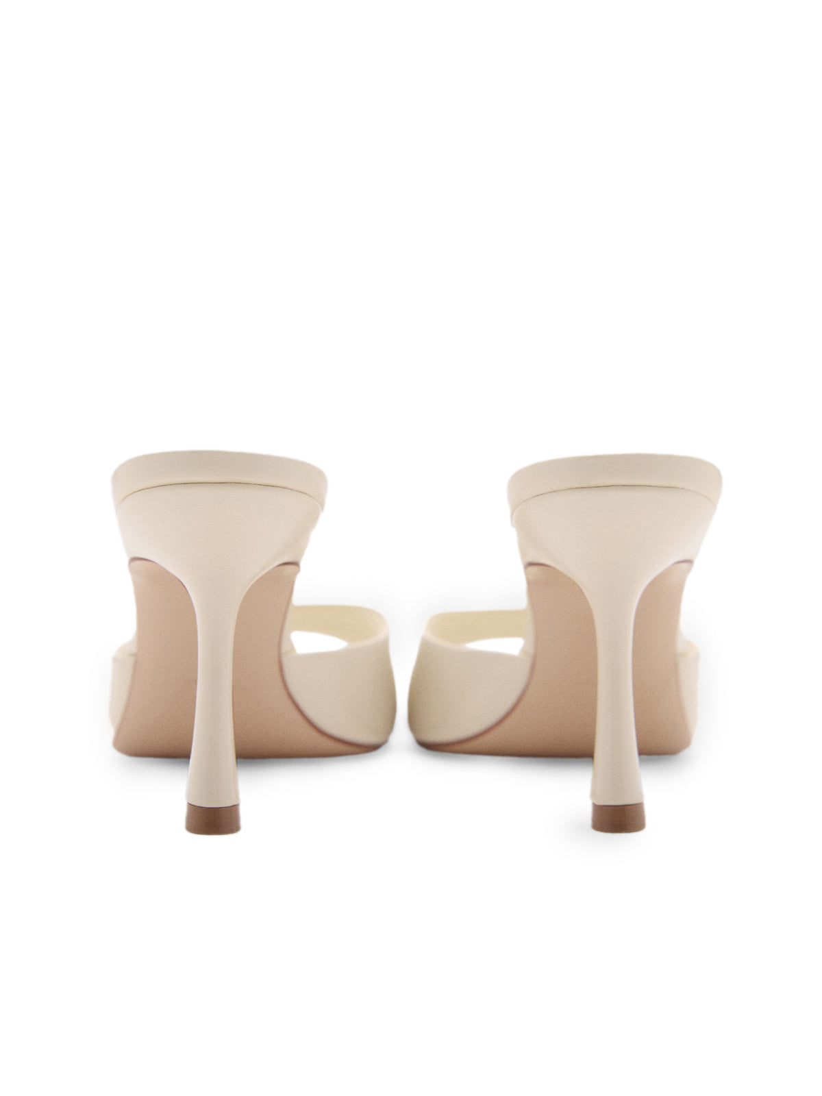 Ivory Pointed-Toe Simple High Heels Sandals