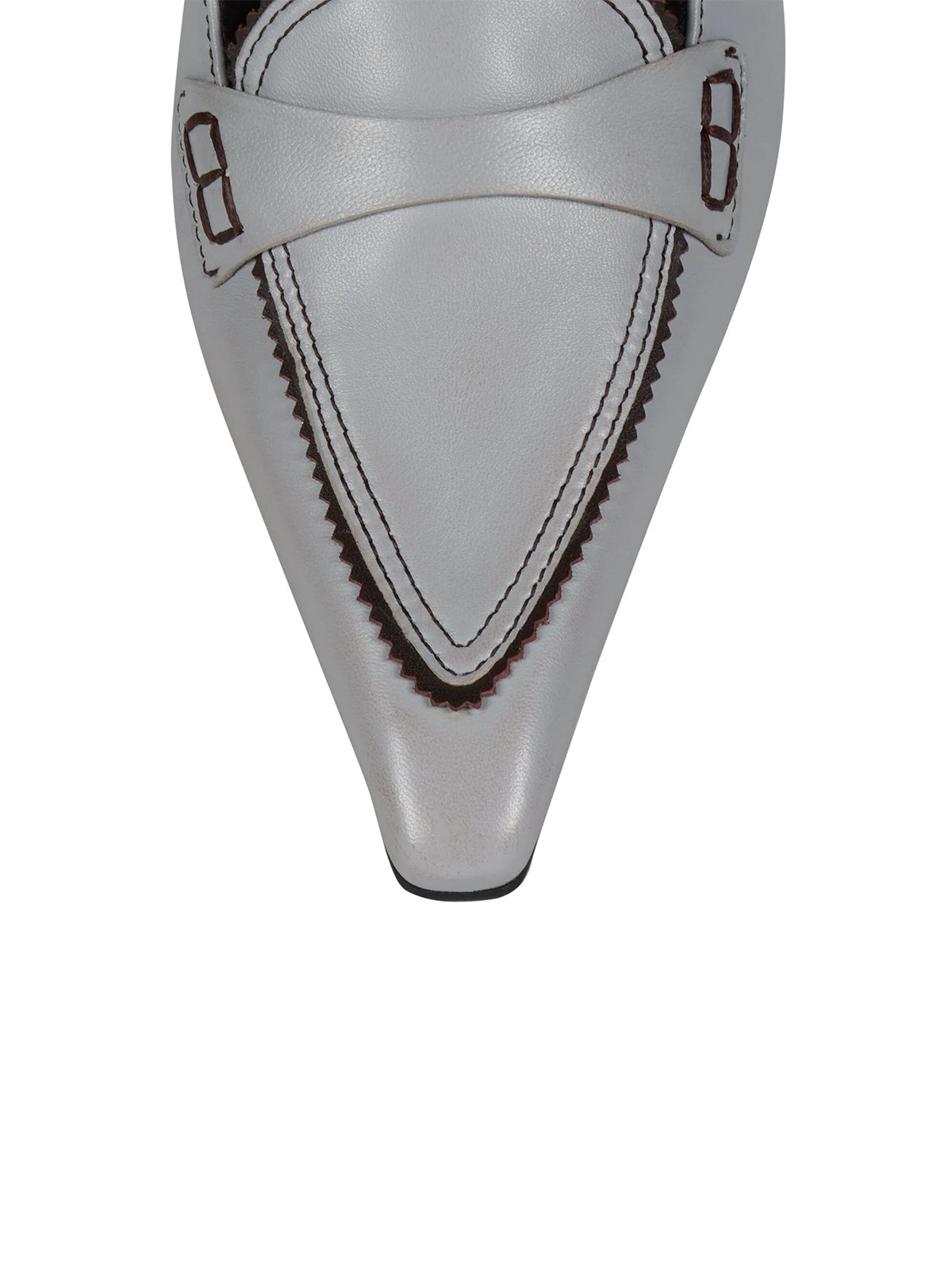 Blue Vegan Leather Pointed-Toe Slingback High Heels Pumps