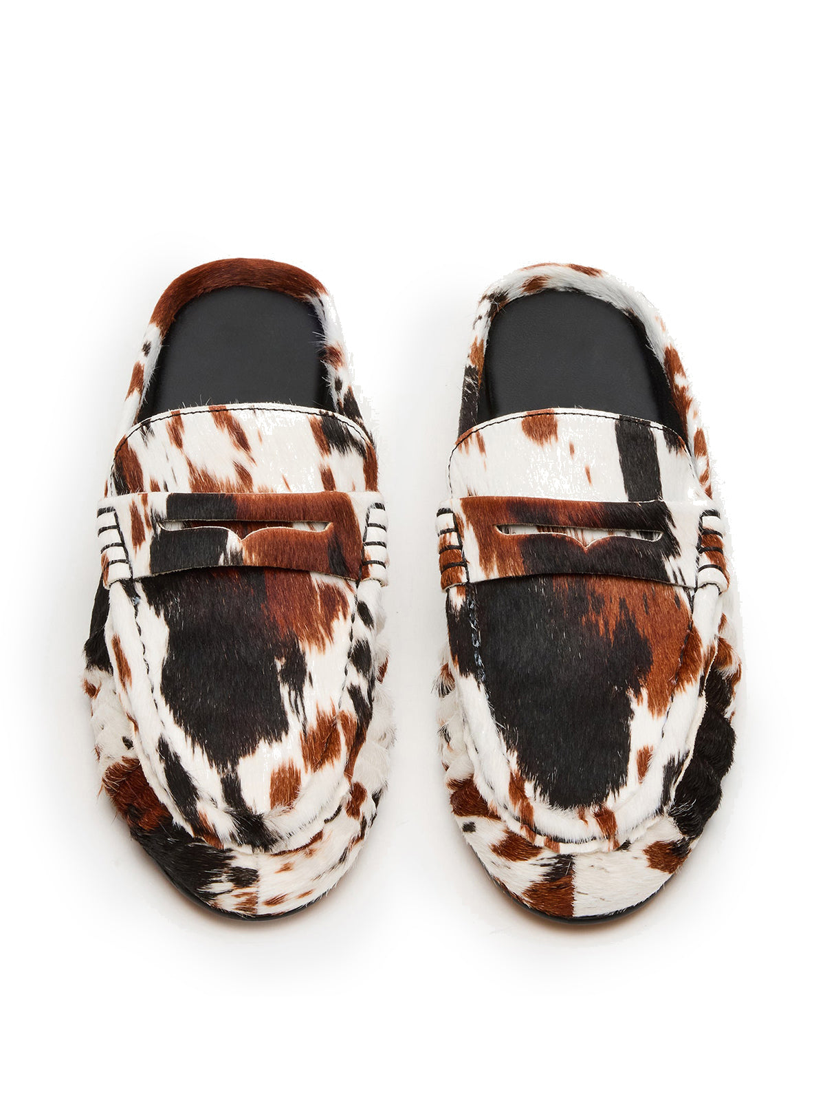 Cow Print Round-Toe Stylish Slip-On Flats