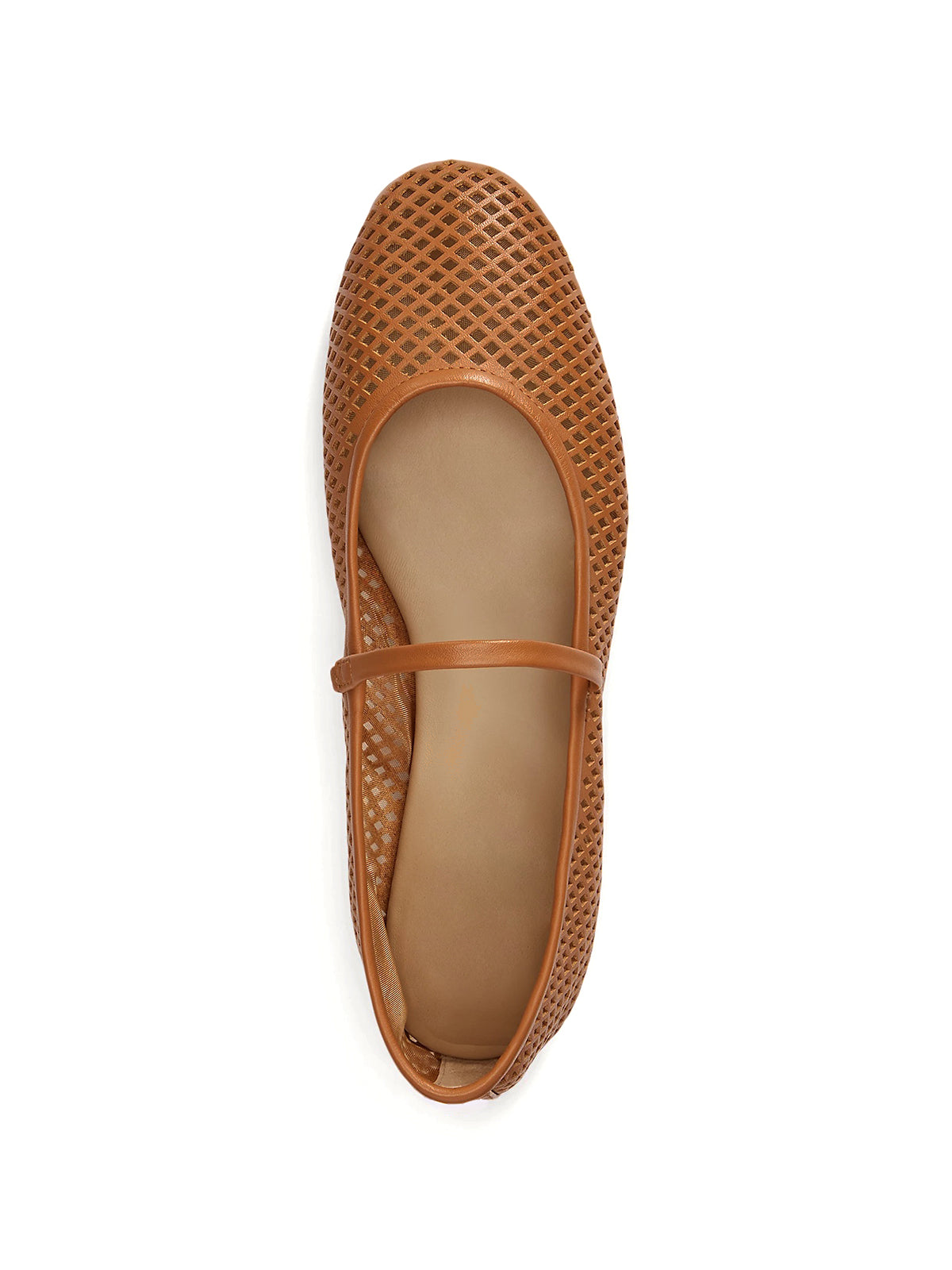 Red Round-Toe Little Cutouts And Mary Jane Ballet Flats