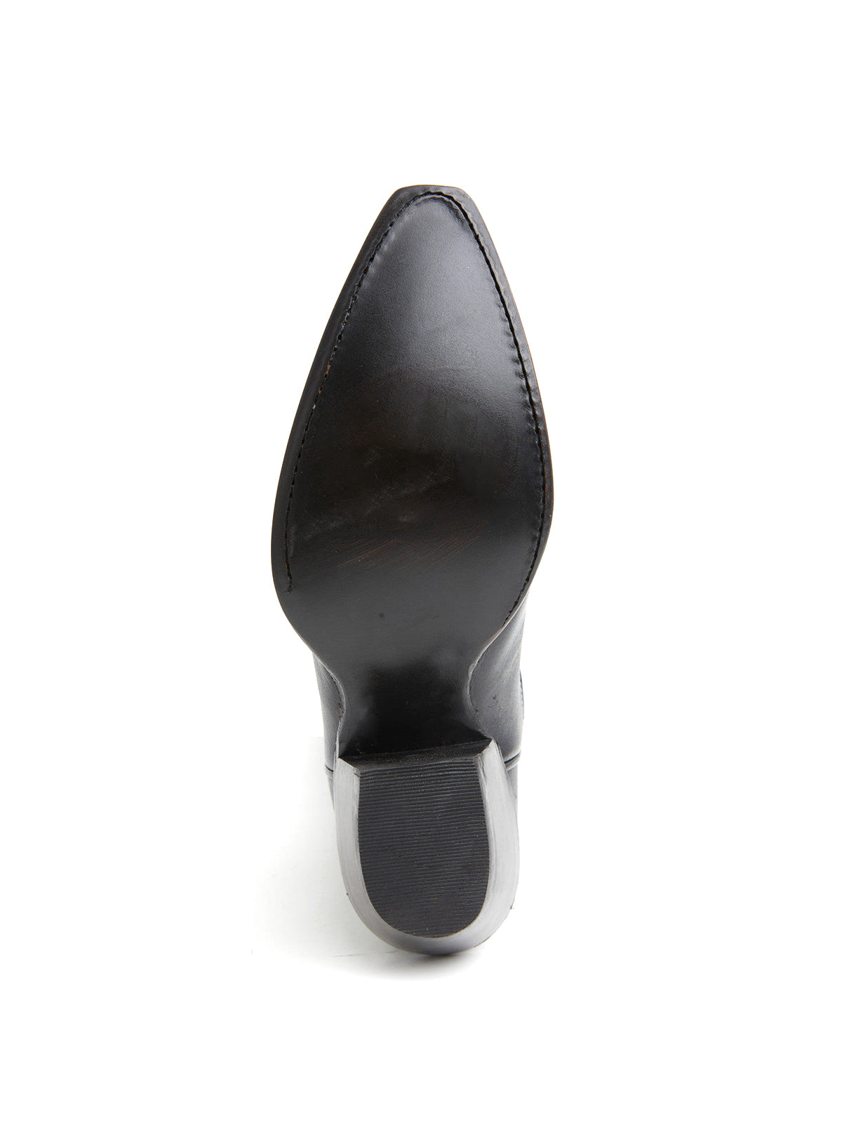 Black Snip-Toe Embroidery Classic Wide Calf Knee High Cowgirl Boots