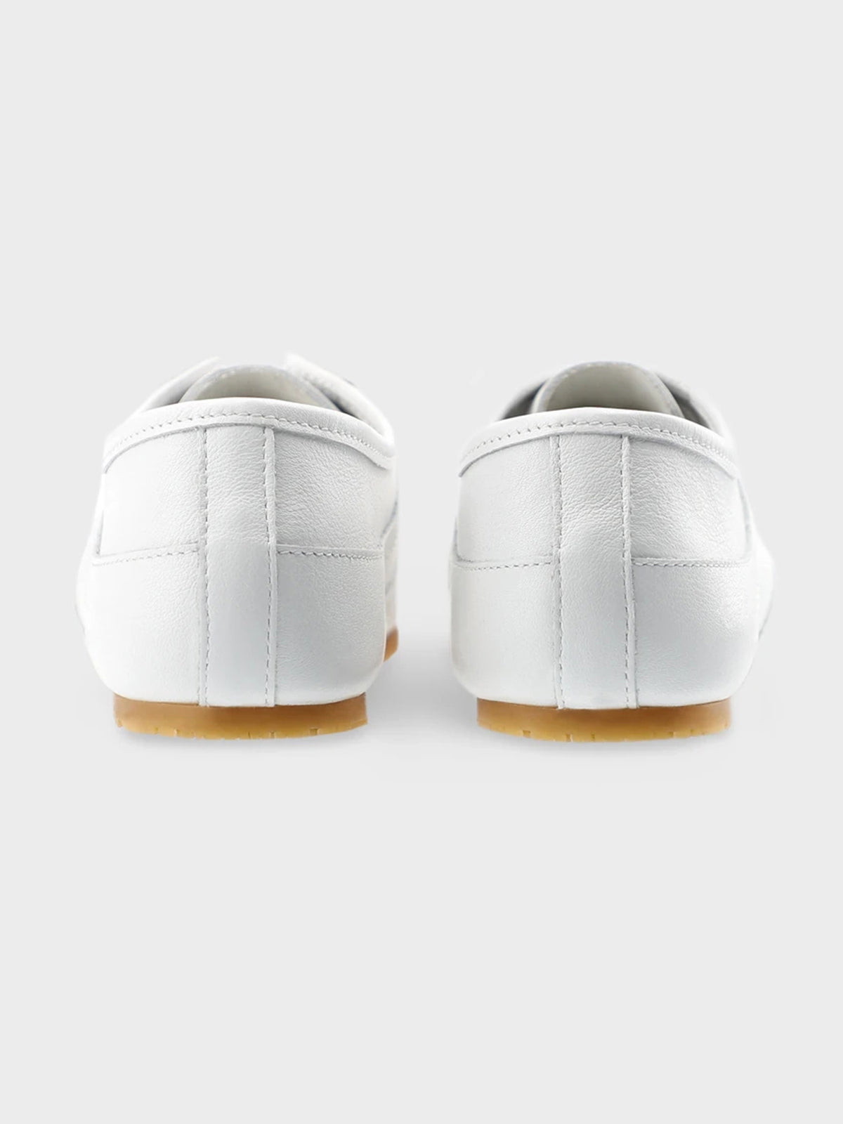 Square-Toe Classic Lace-Up Chic Flats Sneakers - White