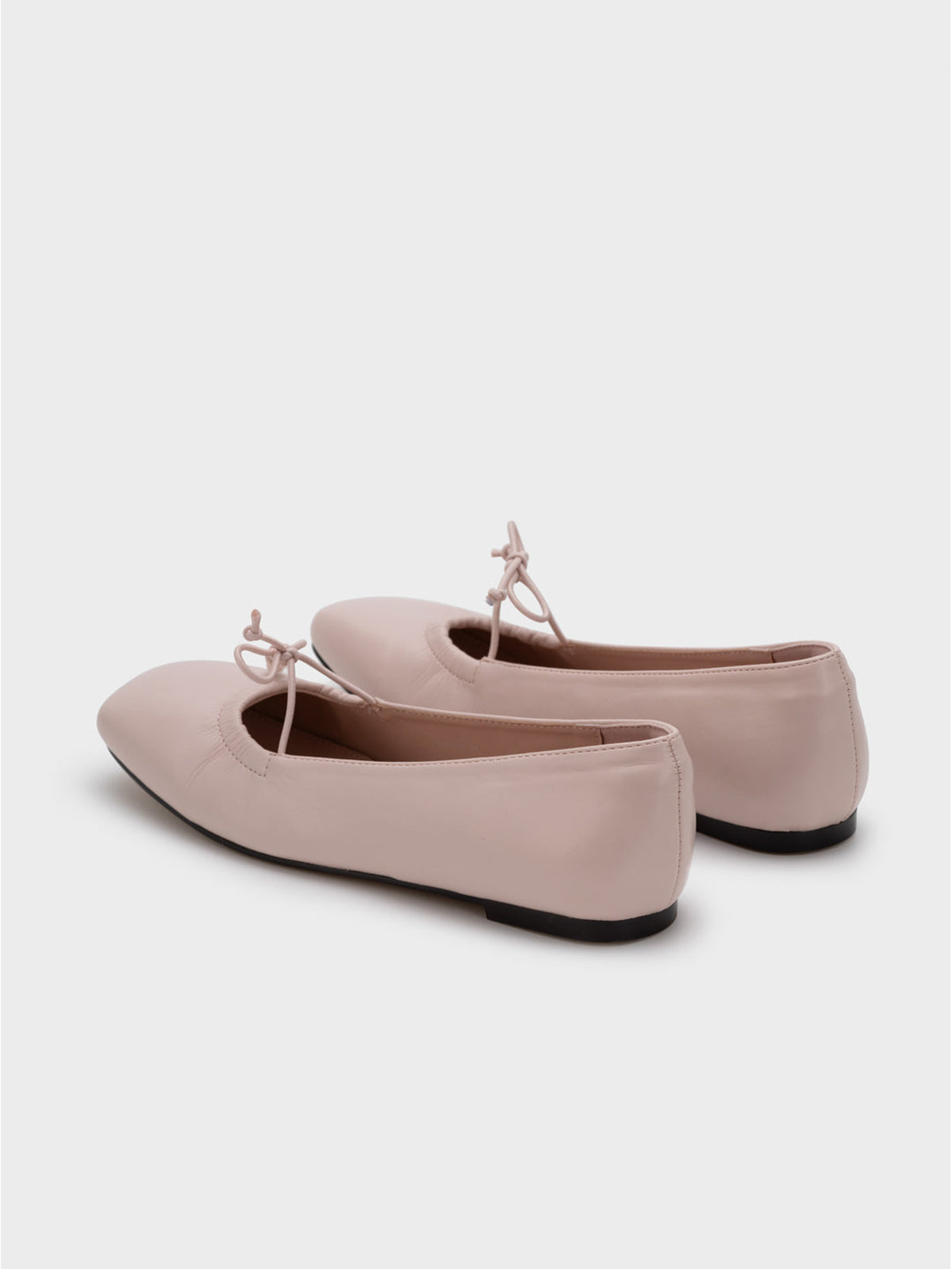 SeaShell Square-Toe Slip-On Flats With Bow