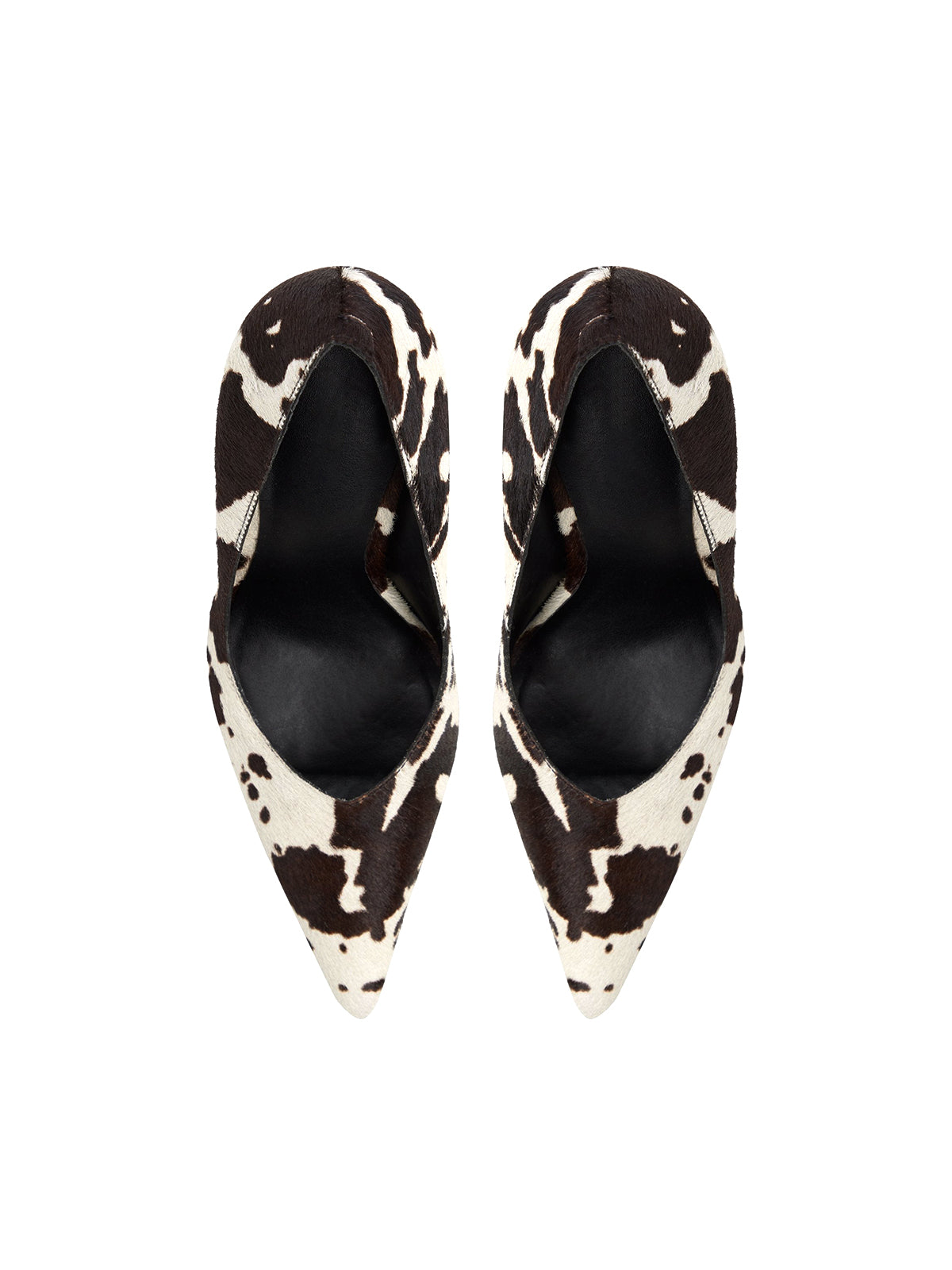 Cow Print Pointed-Toe Classic Backless High Heels