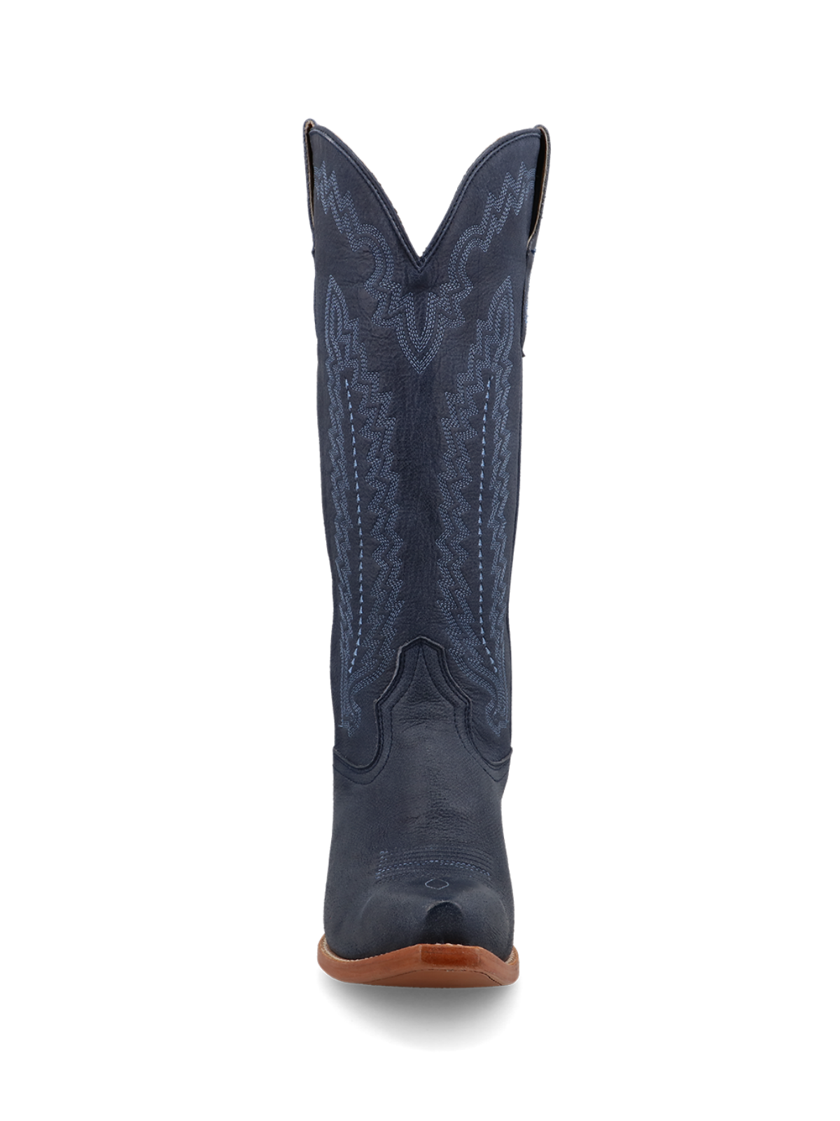 Sapphire Blue Snip-Toe Western Embroidery Wide Mid Calf Cowgirl Boots