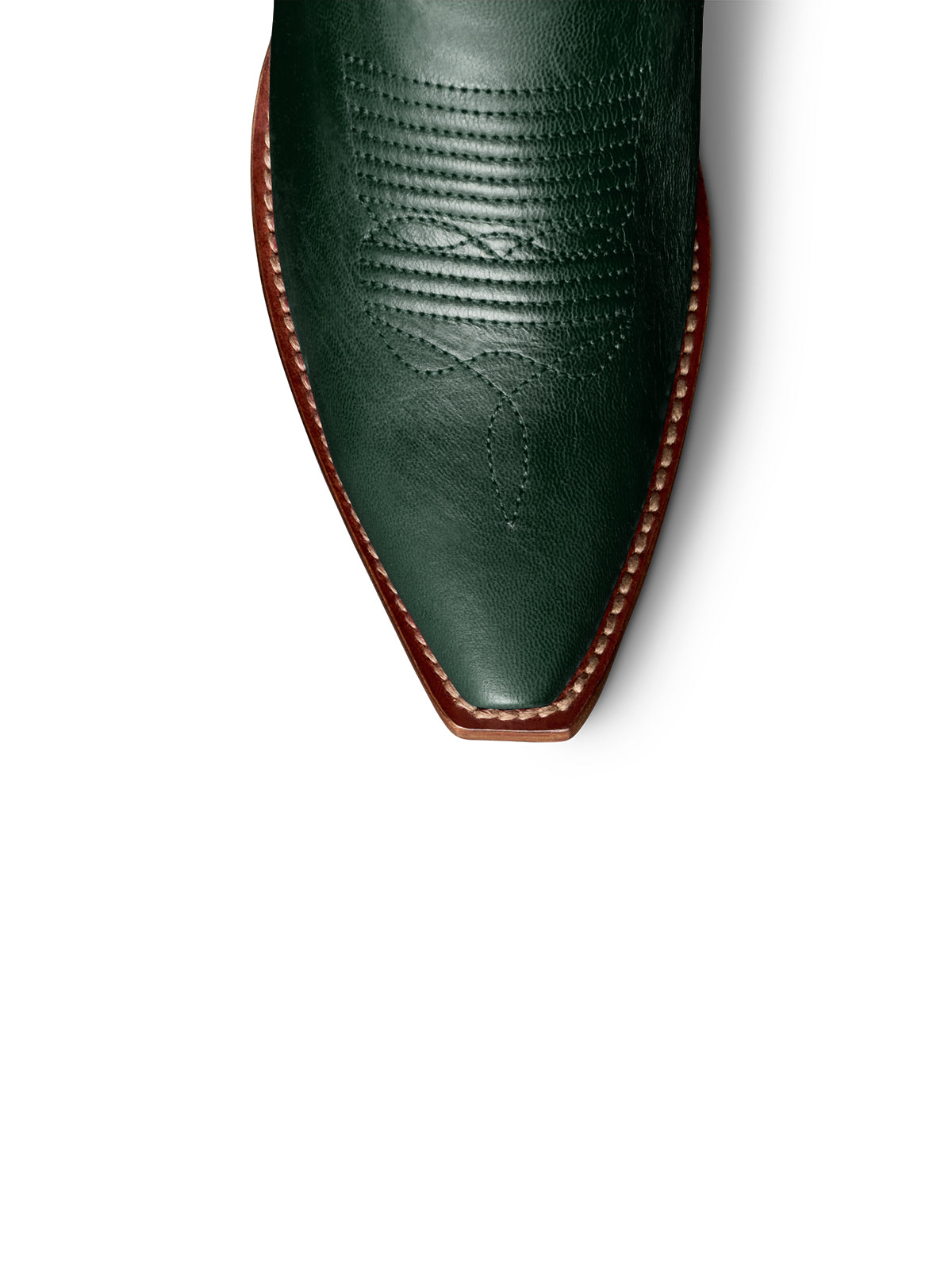 Black Snip-Toe Embroidery Wide Calf Knee High Cowgirl Boots