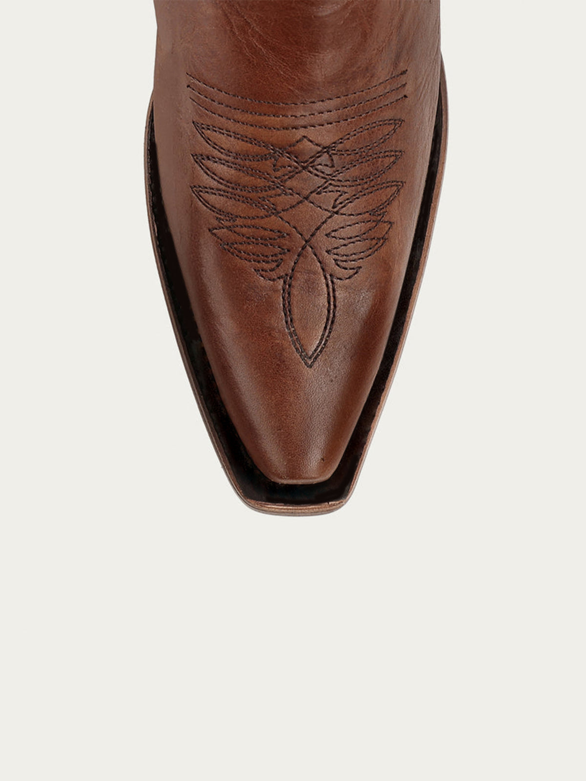 Chic Wings Embroidery Snip-Toe Full-Zip Knee High Cowgirl Boots - Honey
