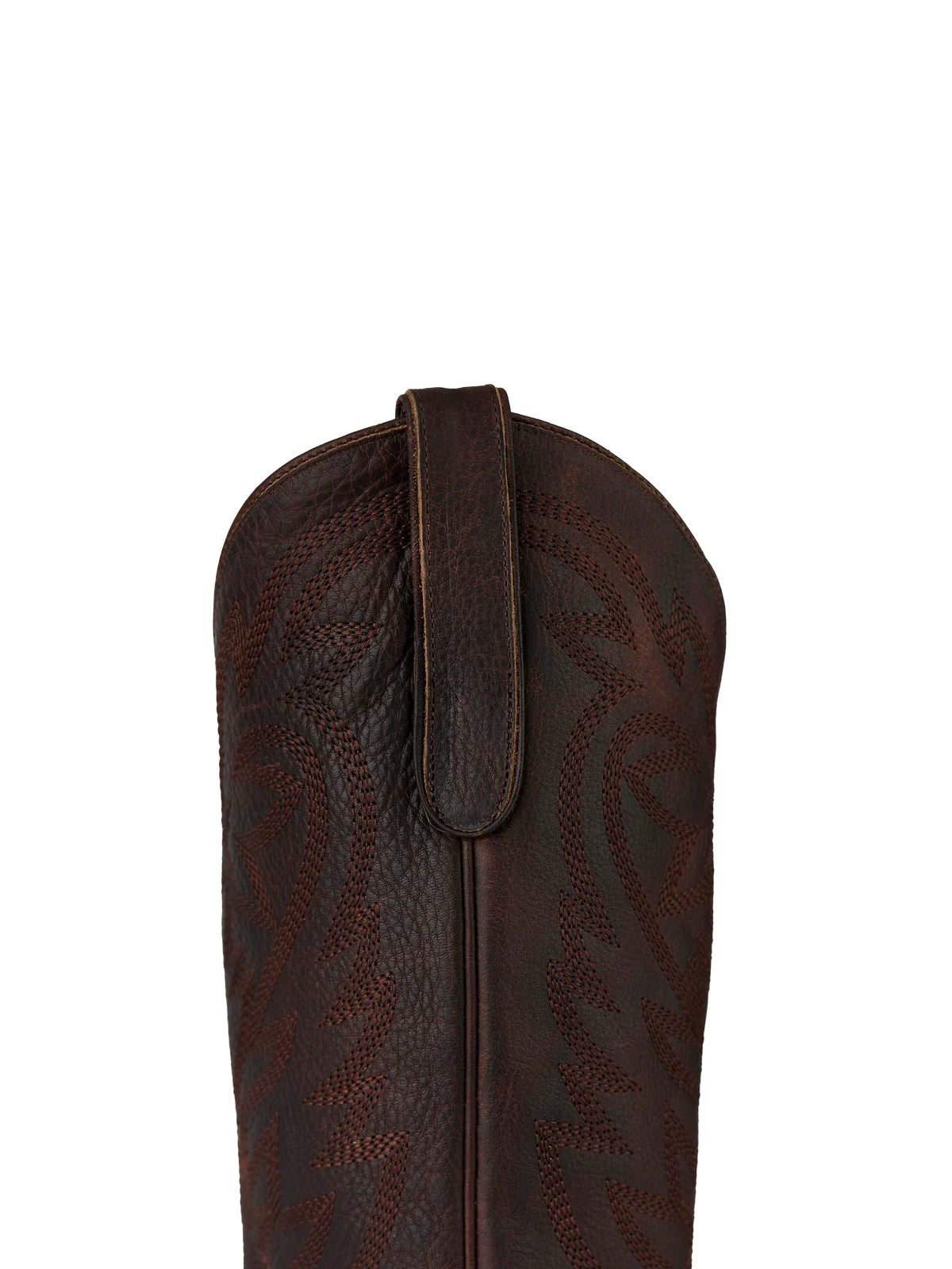 Western Snip-Toe Embroidery Classic Knee High Half-Zip Cowgirl Boots - Cognac