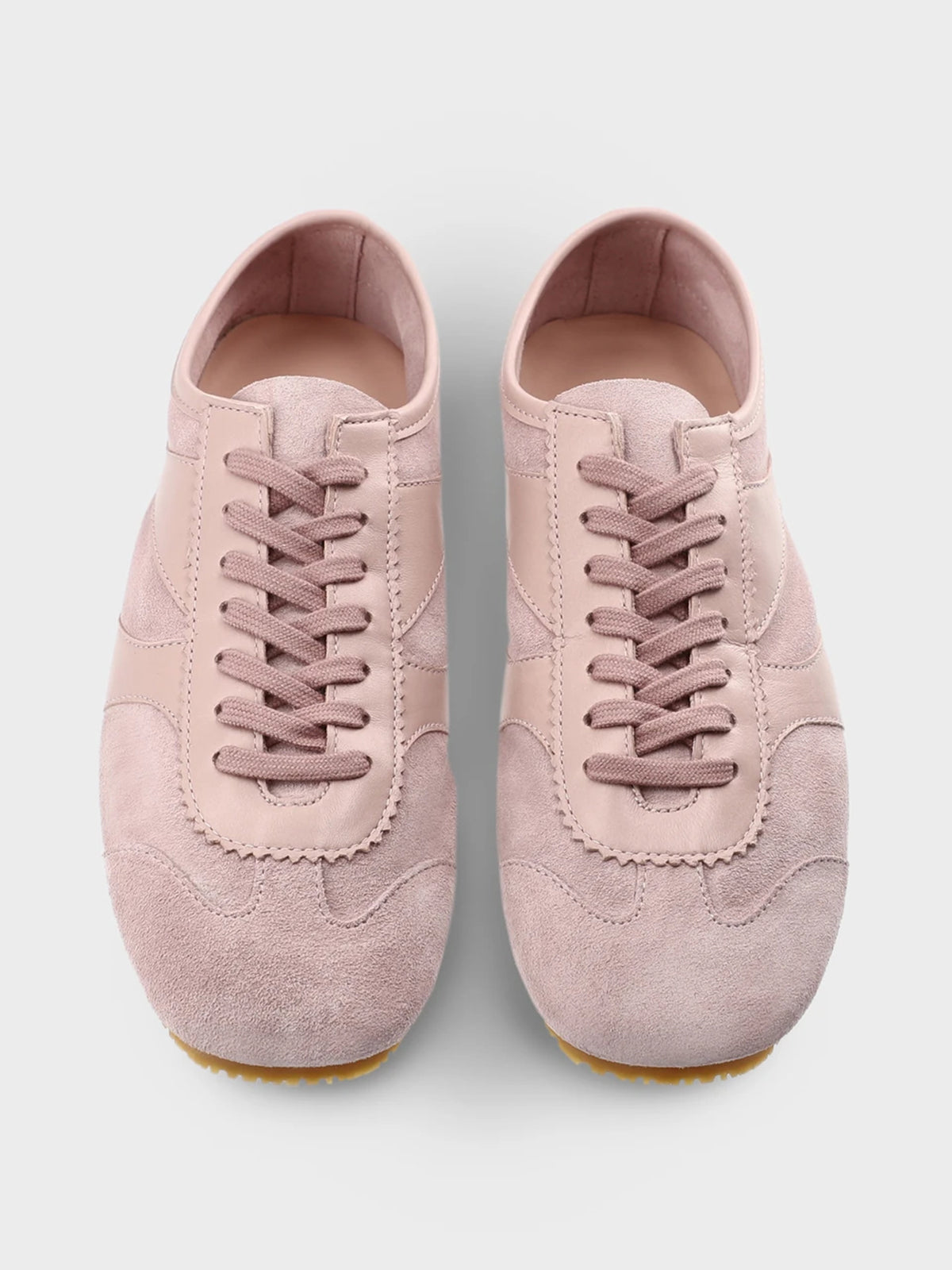 Square-Toe Classic Lace-Up Chic Flats Sneakers - Pink