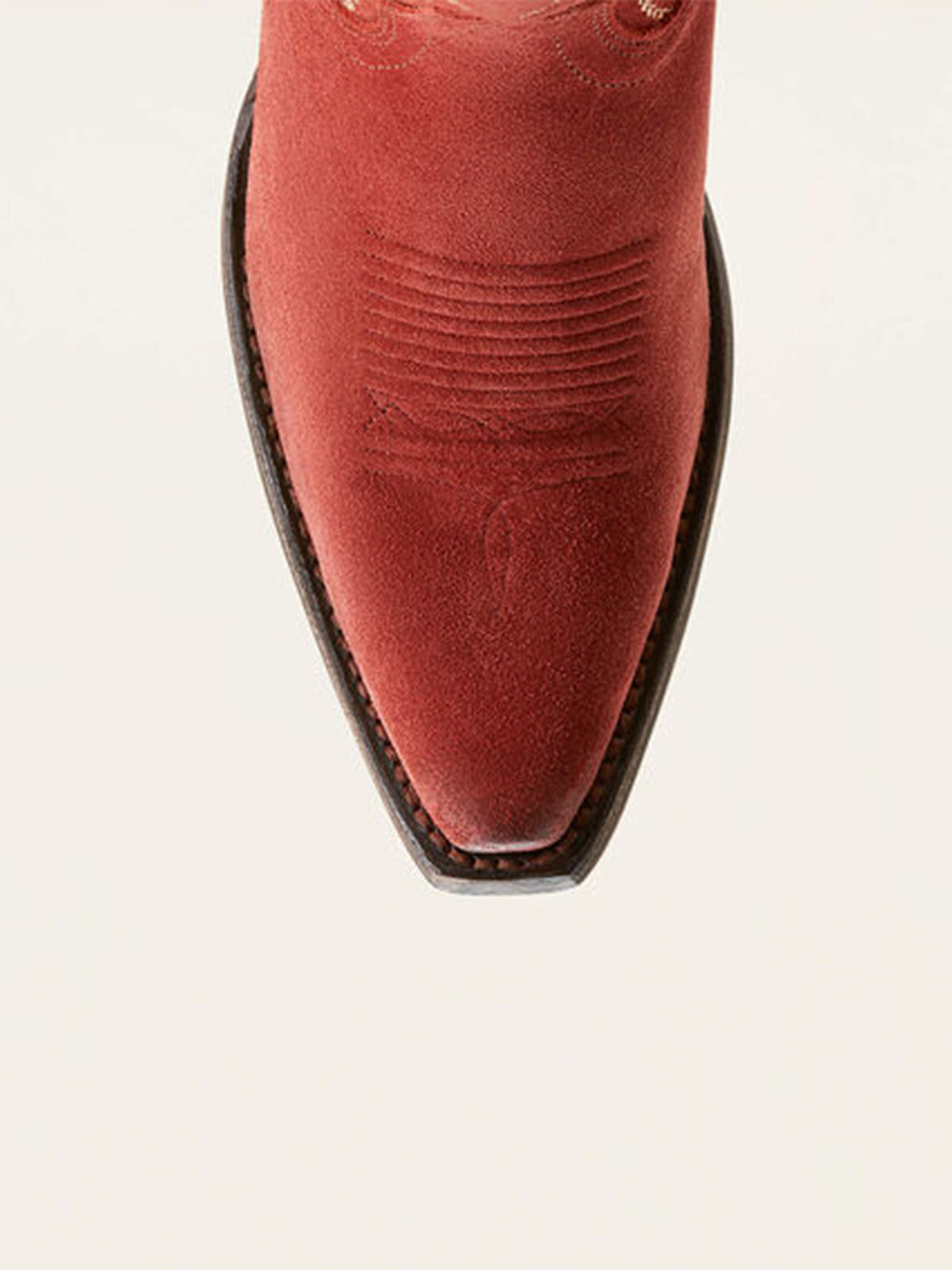 Faux Suede Embroidery Snip-Toe Wide Mid Calf Cowgirl Boots - Red